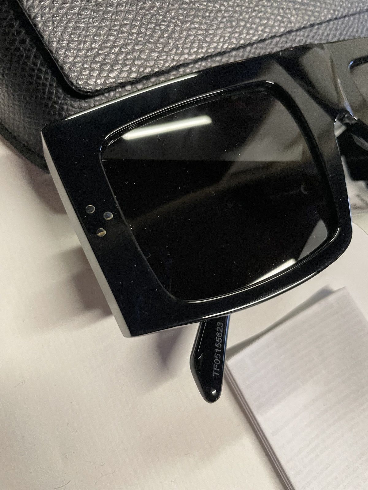 Celine CELINE CL40105I 01A Flat Top Sunglasses Black/Black Lens Size ONE SIZE - 7 Thumbnail