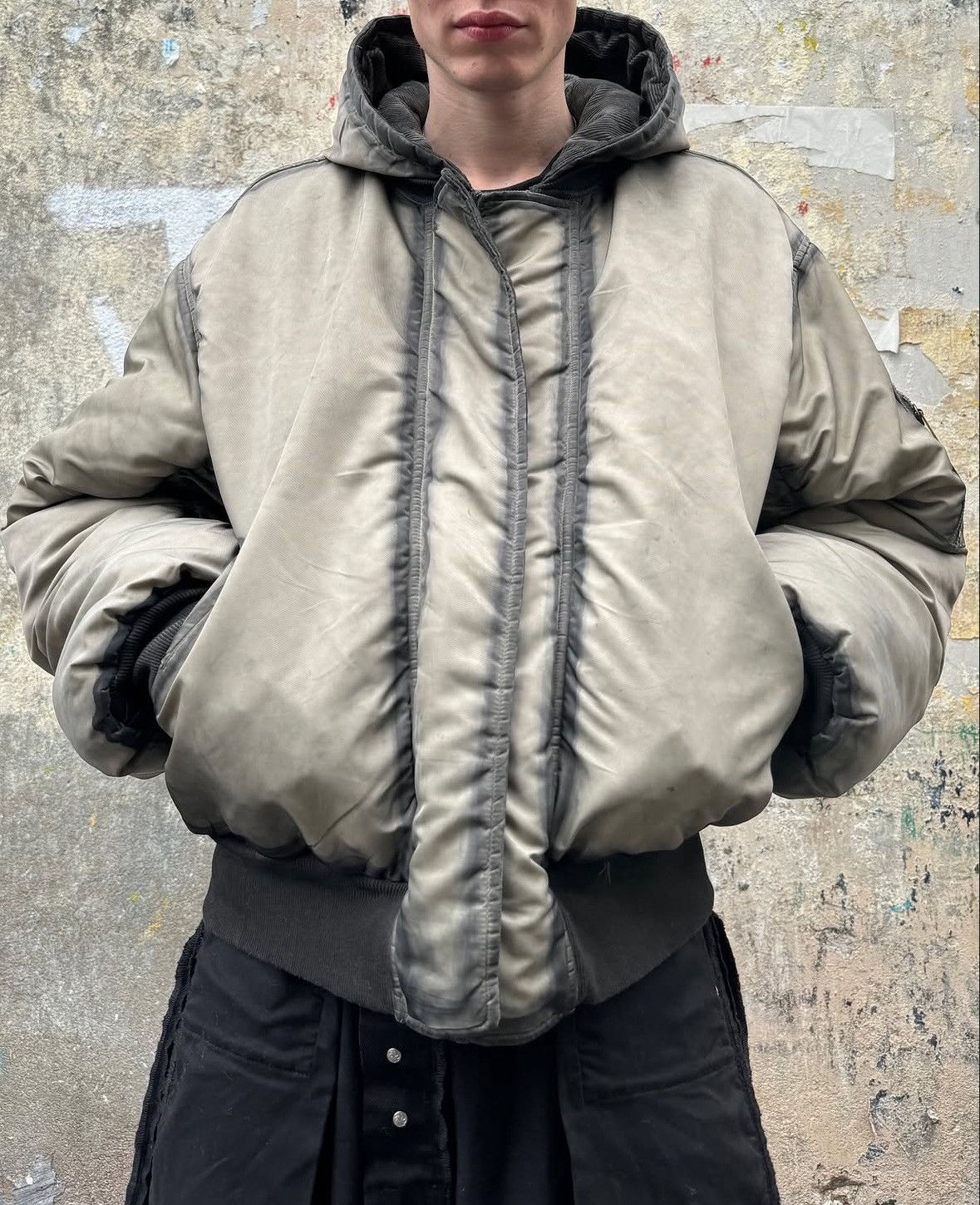 No Faith Studios NFS REVERSIBLE ONYX BOMBER JACKET BEIGE Size US L / EU 52-54 / 3 - 3 Thumbnail