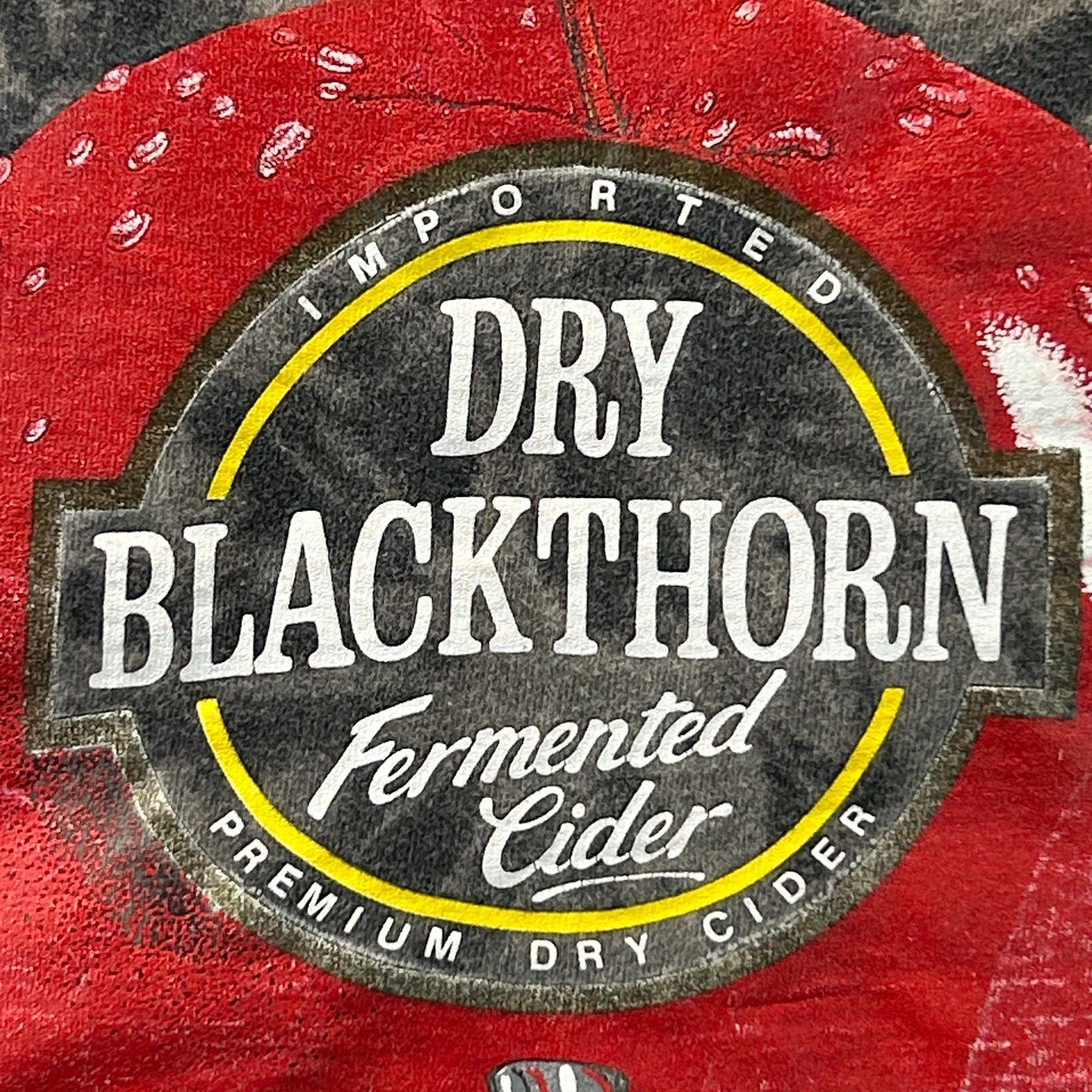 Hanes Vintage 90s Blackthorn Dry Cider T Shirt USA Black XL Size US XL / EU 56 / 4 - 4 Thumbnail