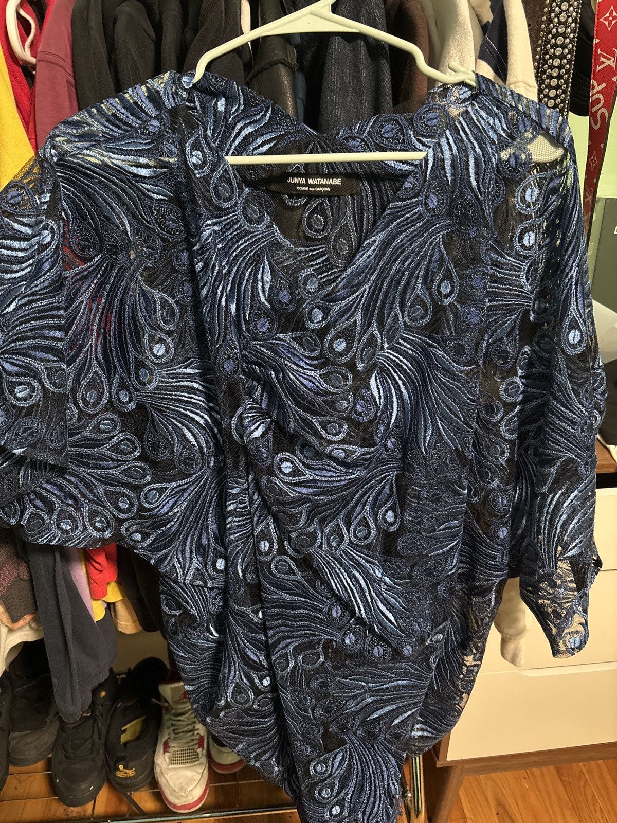 Junya Watanabe Junya Watanabe Comme des Garçons blue and black lace top Size ONE SIZE - 1 Thumbnail