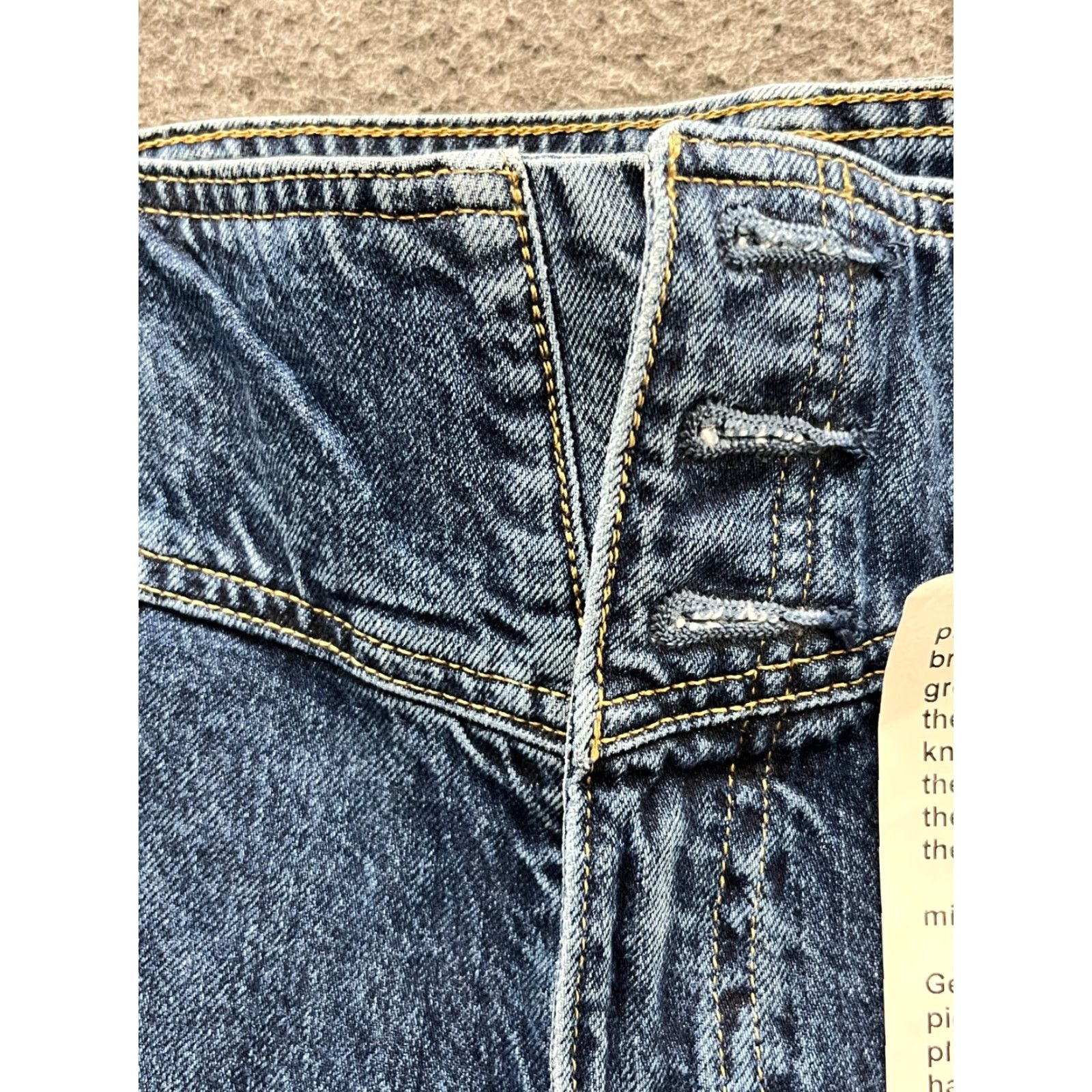 Vintage Juniors Women's Carpenter Jeans Size 13 Blue Denim Stretch 4-Pocket High Rise Cropped Jeans Womens Size 34" / US 12 / IT 48 - 3 Thumbnail