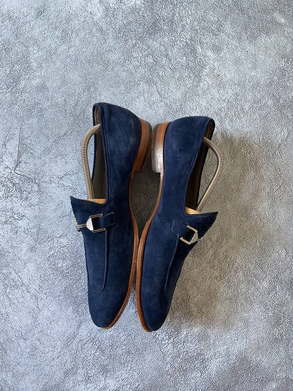 Kiton KITON Napoli Mens Blue Suede Shoes Loafers Men's Size US 9.5 / EU 42-43 - 7 Thumbnail