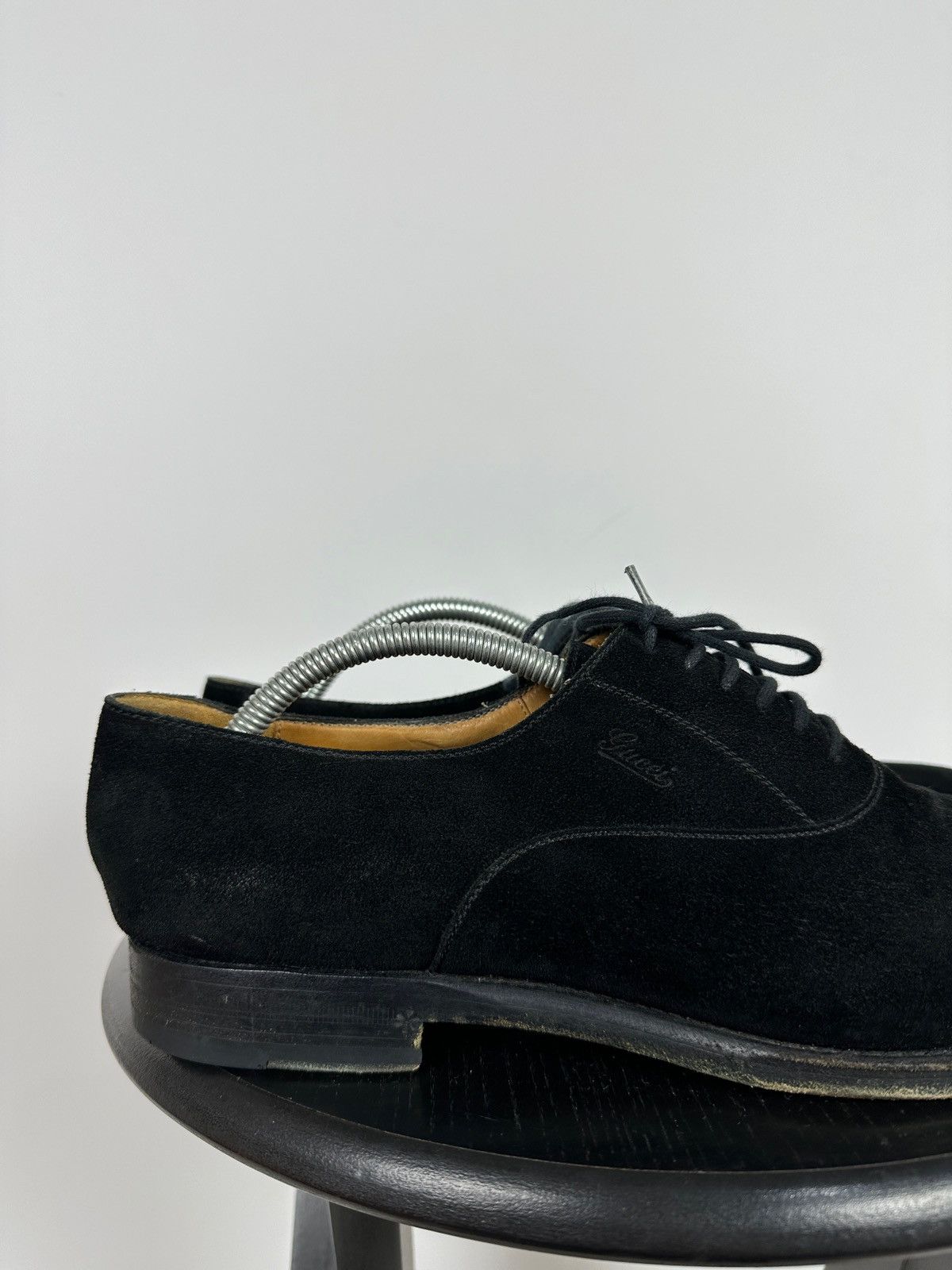 Gucci Gucci Black Suede Leather Oxford Dress Shoes Size US 9 / EU 42 - 12 Thumbnail