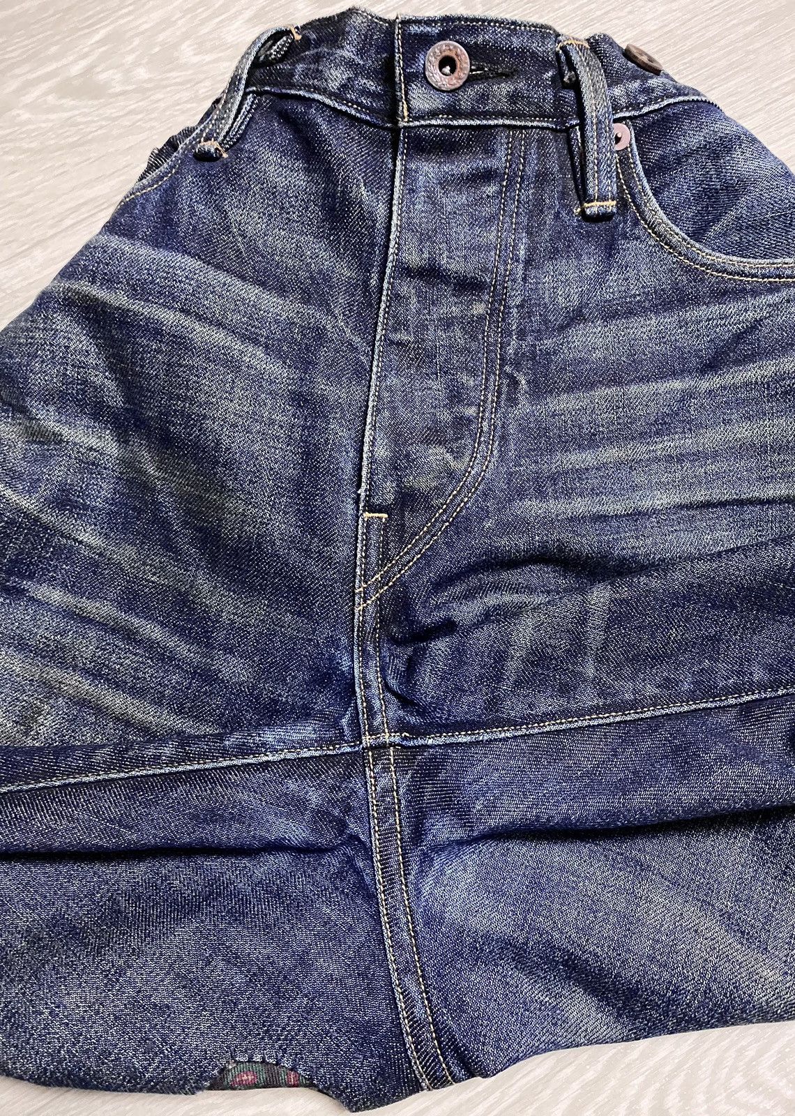 Rugby Ralph Lauren Rugby Ralph Lauren Faded Patchwork Stitched Jeans Denim Size US 31 - 22 Thumbnail