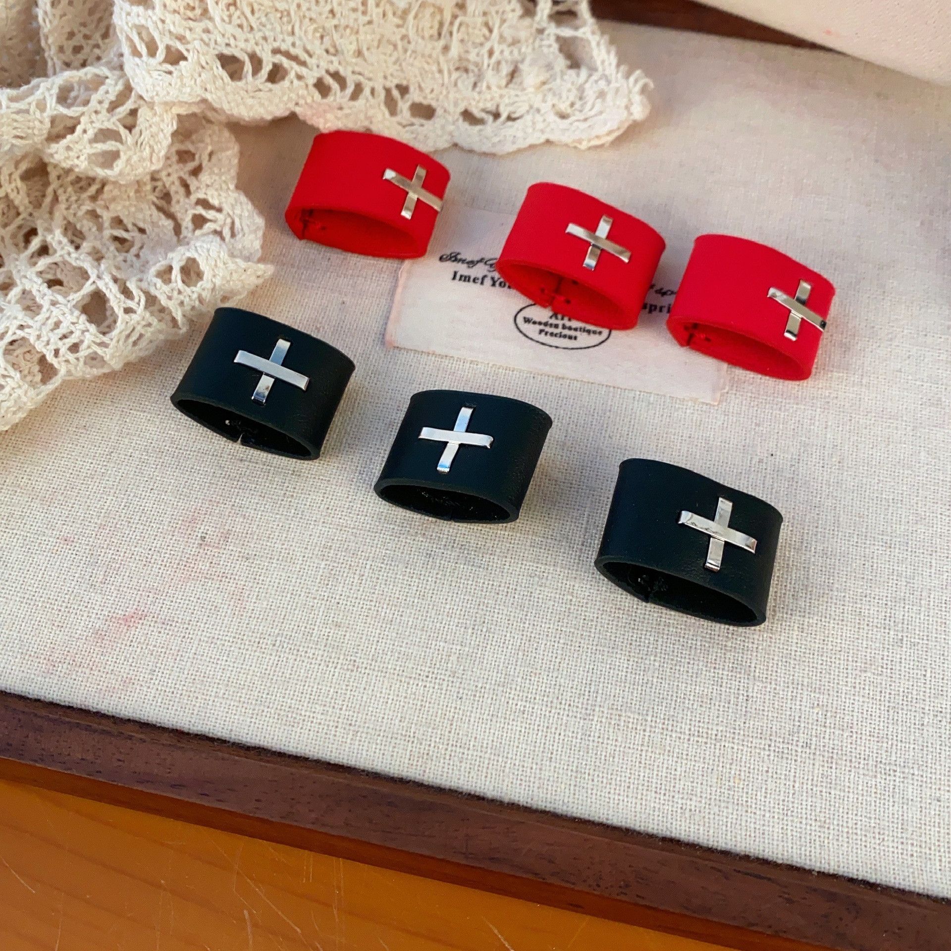 Jewelry Cross Hip-hop Jewelry Rings Open Chrome Ring (Size 7-13) Size ONE SIZE - 4 Thumbnail