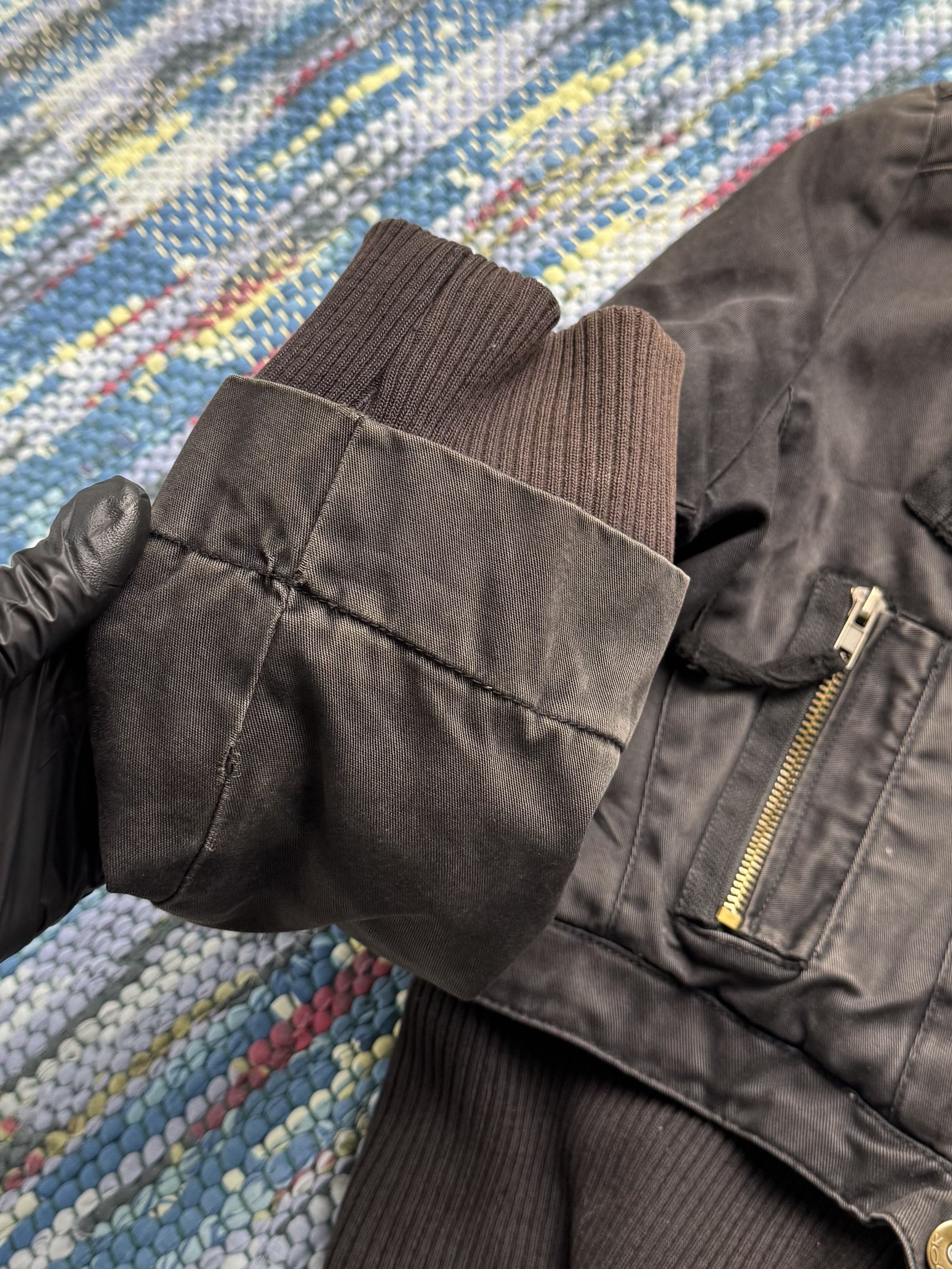 Vintage Vintage Black Crop Jacket Bomber Zip Utility Casual Coat Size M / US 6-8 / IT 42-44 - 13 Thumbnail