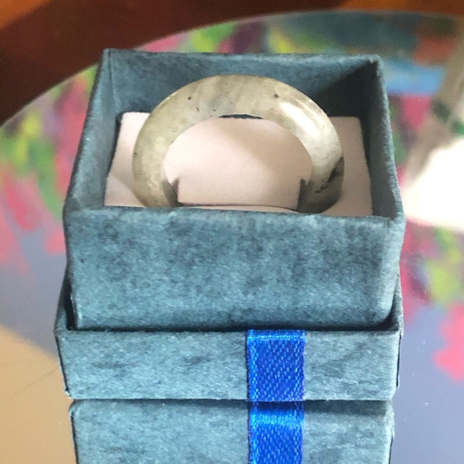 Handmade Handcrafted genuine labradorite stone band ring 9 Size ONE SIZE - 3 Thumbnail