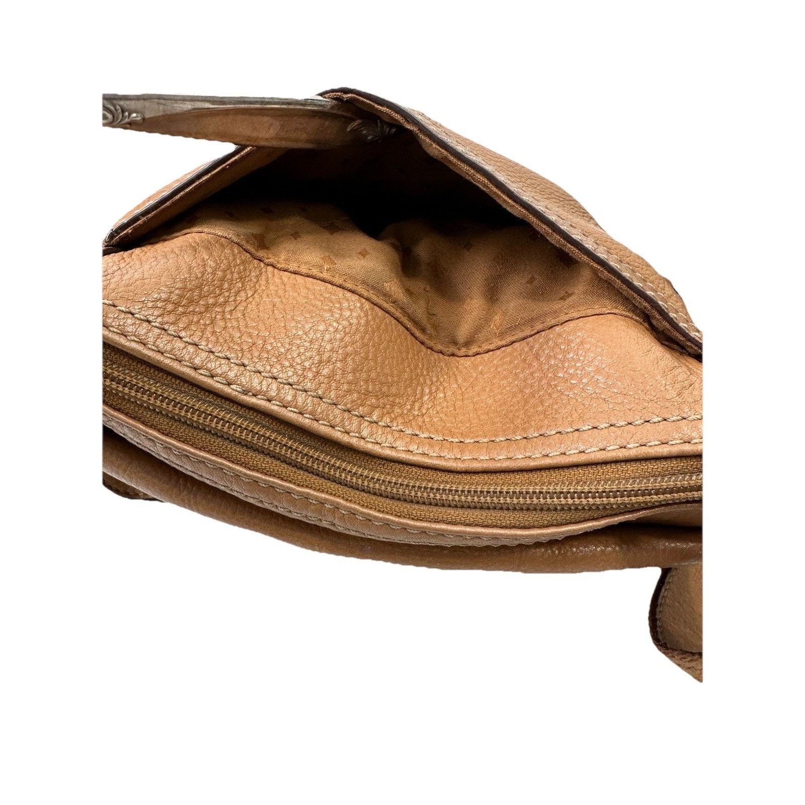 Fossil Fossil MorganTraveler Caramel PebbledLeather Bag Messenger Size ONE SIZE - 17 Thumbnail