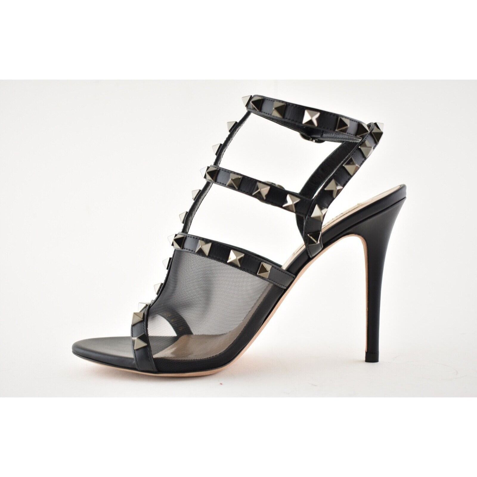 Valentino Rockstud 105 Stud Cage Ankle Strap Sandal Heel Pump 39.5 Size US 9.5 / IT 39.5 - 9 Thumbnail