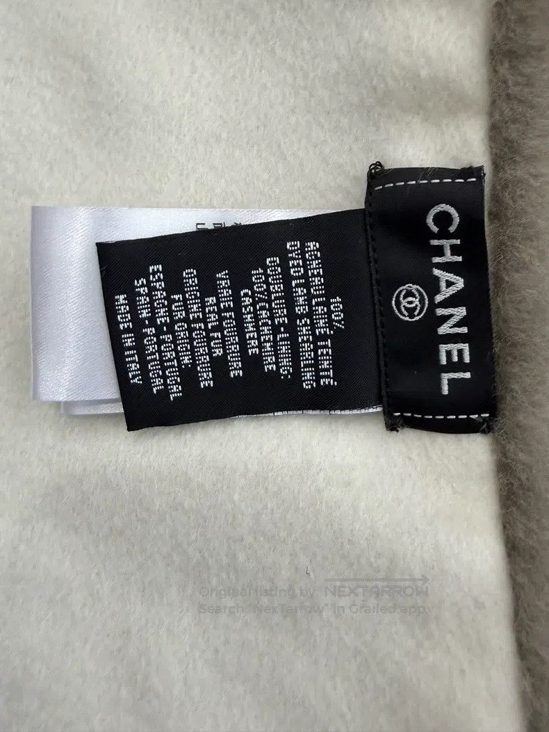 Chanel Chanel Fur pure cashmere letter logo gray scarf Size ONE SIZE - 3 Thumbnail