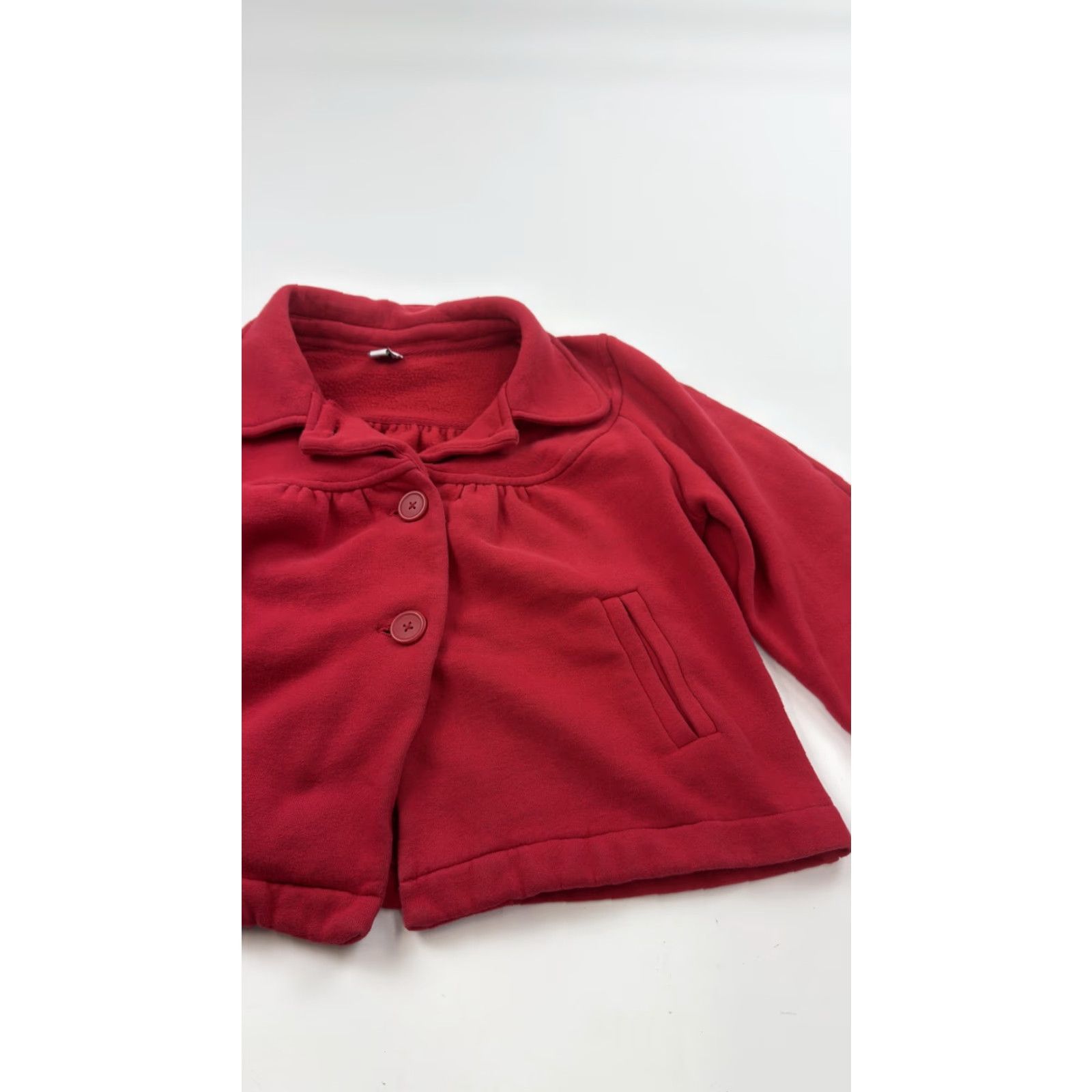 Gap VINTAGE Gap Jacket Womens Large Button Front Fleece Fall 09 Soft Pockets Red Style Casual Size L / US 10 / IT 46 - 2 Thumbnail