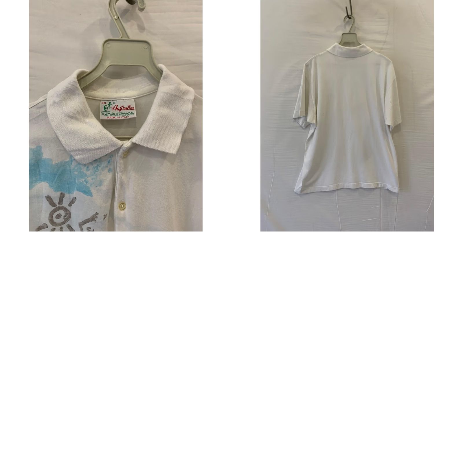 Vintage VINTAGE Australian by L’Alpina Polo Shirt Men L White 90s Abstract Graphic Size US L / EU 52-54 / 3 - 9 Thumbnail