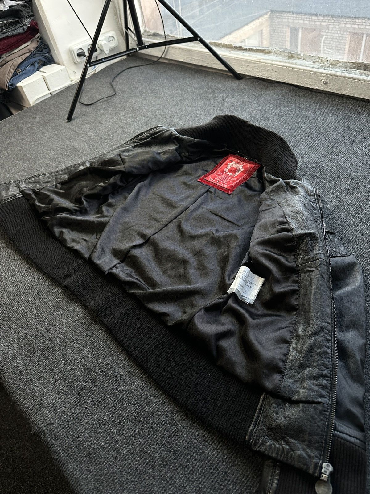 Leather 🚨 LEATHER WOMEN OPIUM MULTIPOCKET JACKET ZIP AVANT GARDE Size M / US 6-8 / IT 42-44 - 10 Thumbnail