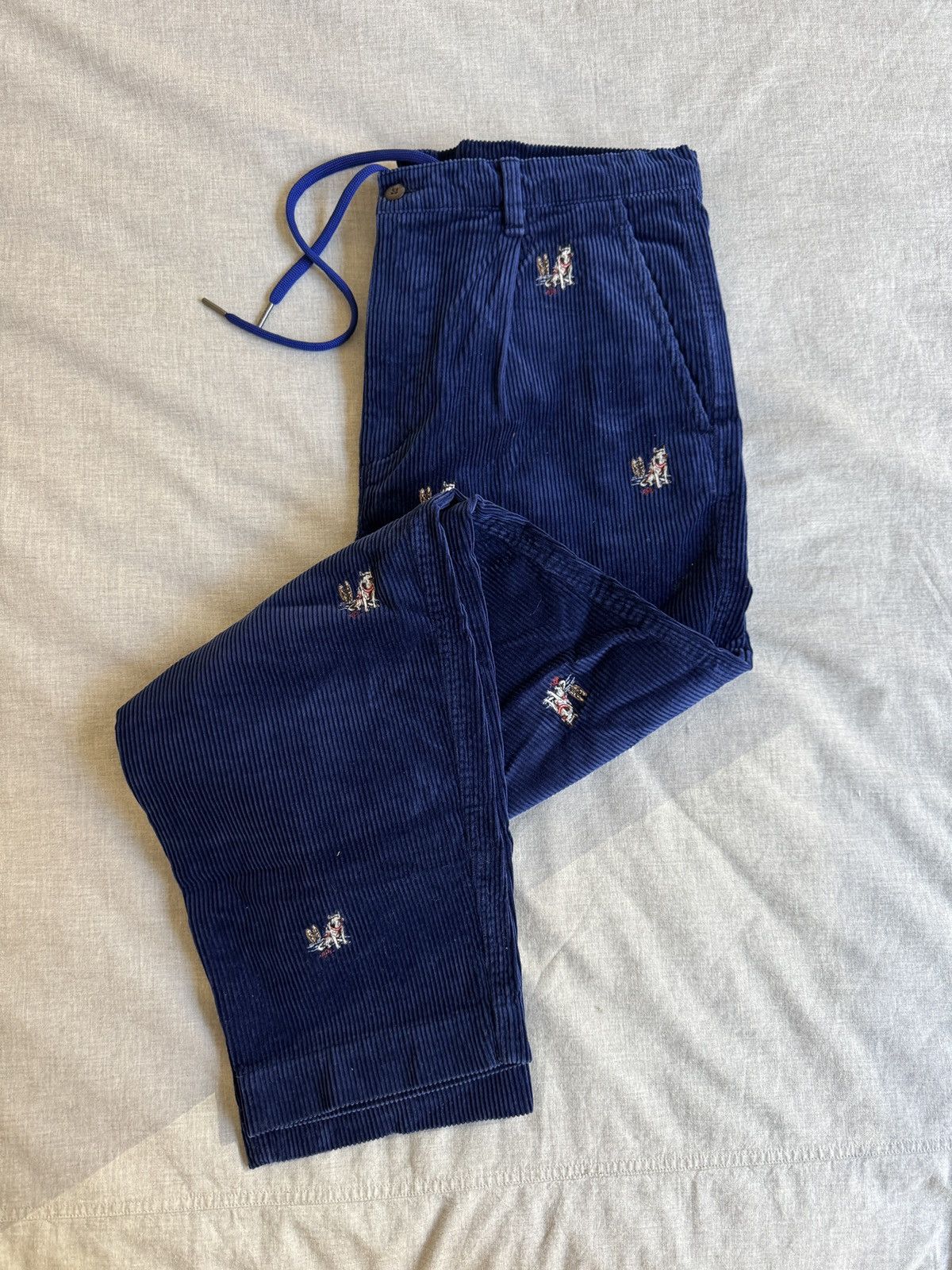 Polo Ralph Lauren Polo Ralph Lauren Embroidered Corduroy Trousers Size US 32 / EU 48 - 1 Thumbnail