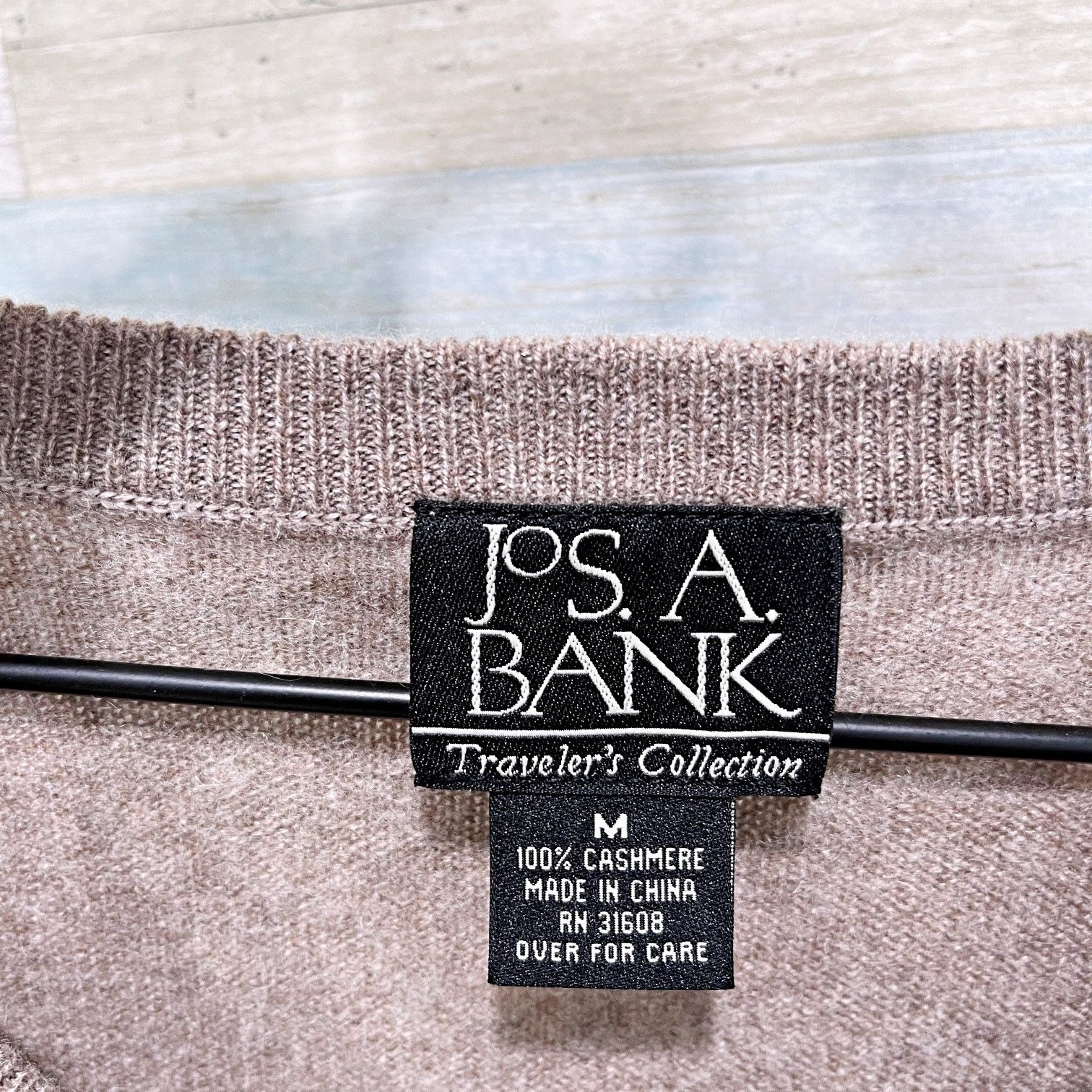 Jos. A. Bank Jos A Bank Cashmere V Neck Sweater Brown Travelers Mens M Size US M / EU 48-50 / 2 - 5 Thumbnail