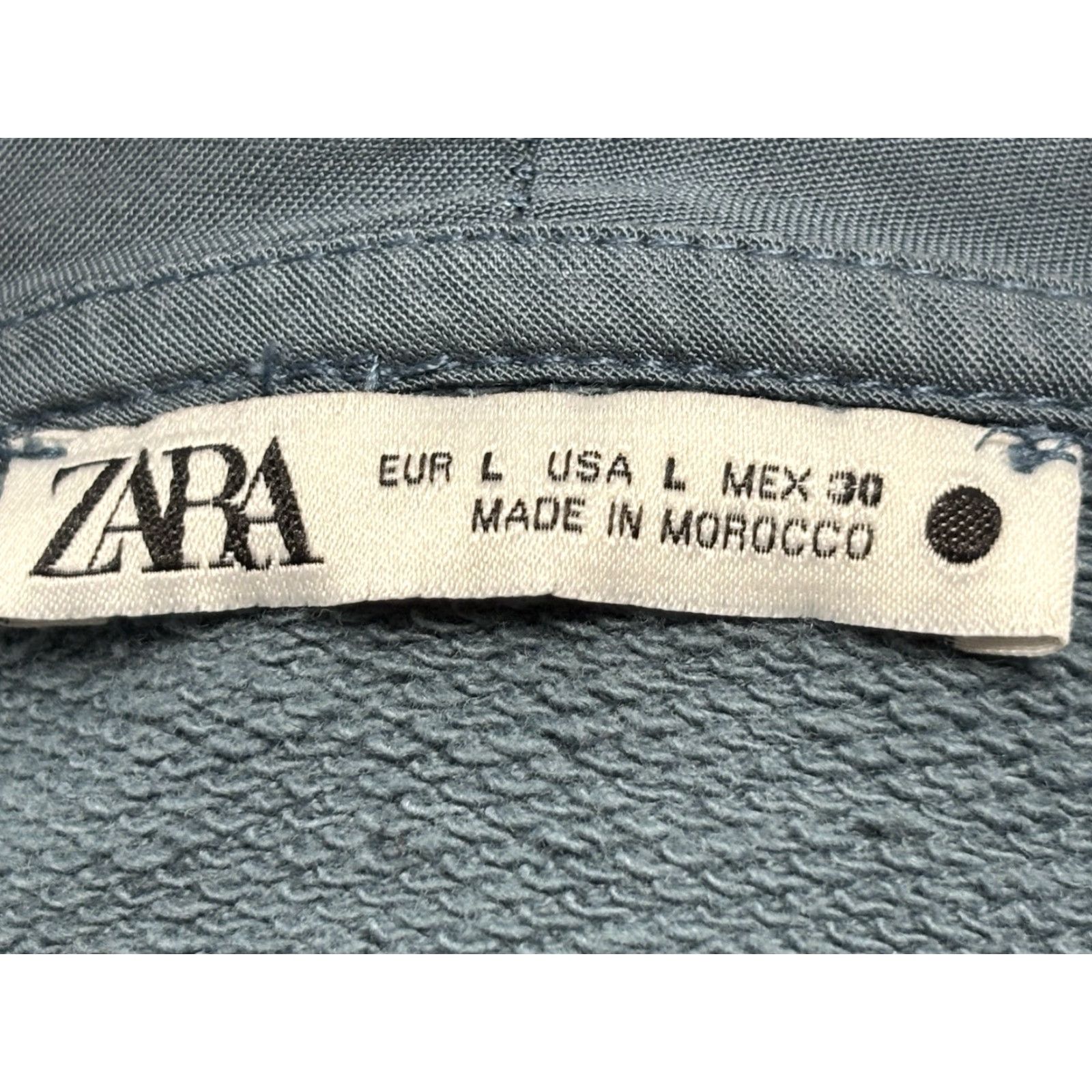 Zara VINTAGE Zara Women's Sweatshirt Large Blue Oversized Cowl Neck Pullover Activewear Spring Fall Winter Size L / US 10 / IT 46 - 6 Thumbnail
