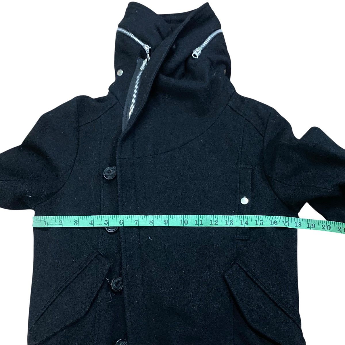 Japanese Brand The Twelve Harajuku Gothic Hoodie Wool Zipper Button Jacket Size L / US 10 / IT 46 - 13 Thumbnail