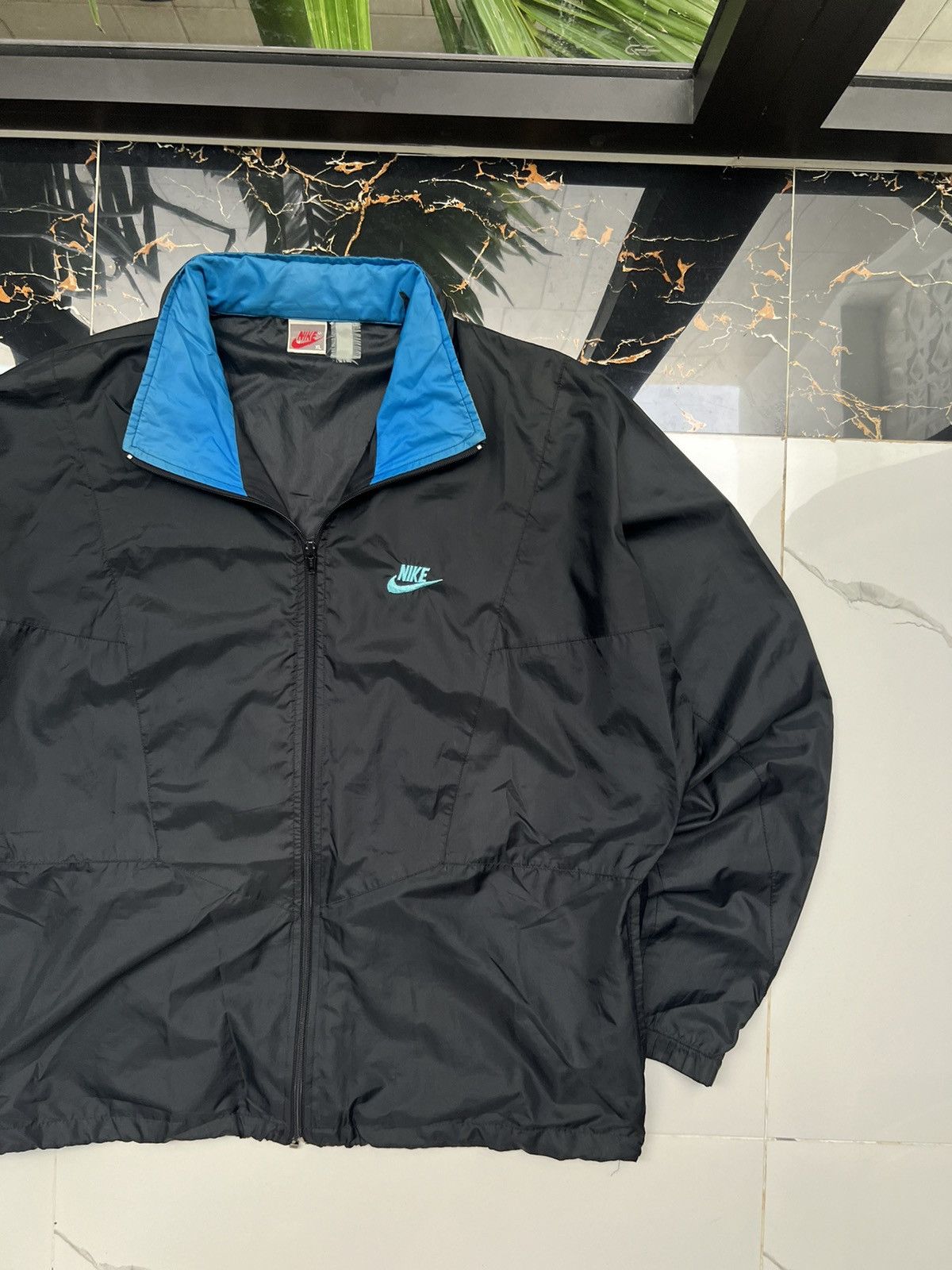 Nike × Vintage 80's NIKE SWOOSH LOGO Y2K TRACK JACKET RARE Size US XL / EU 56 / 4 - 3 Thumbnail
