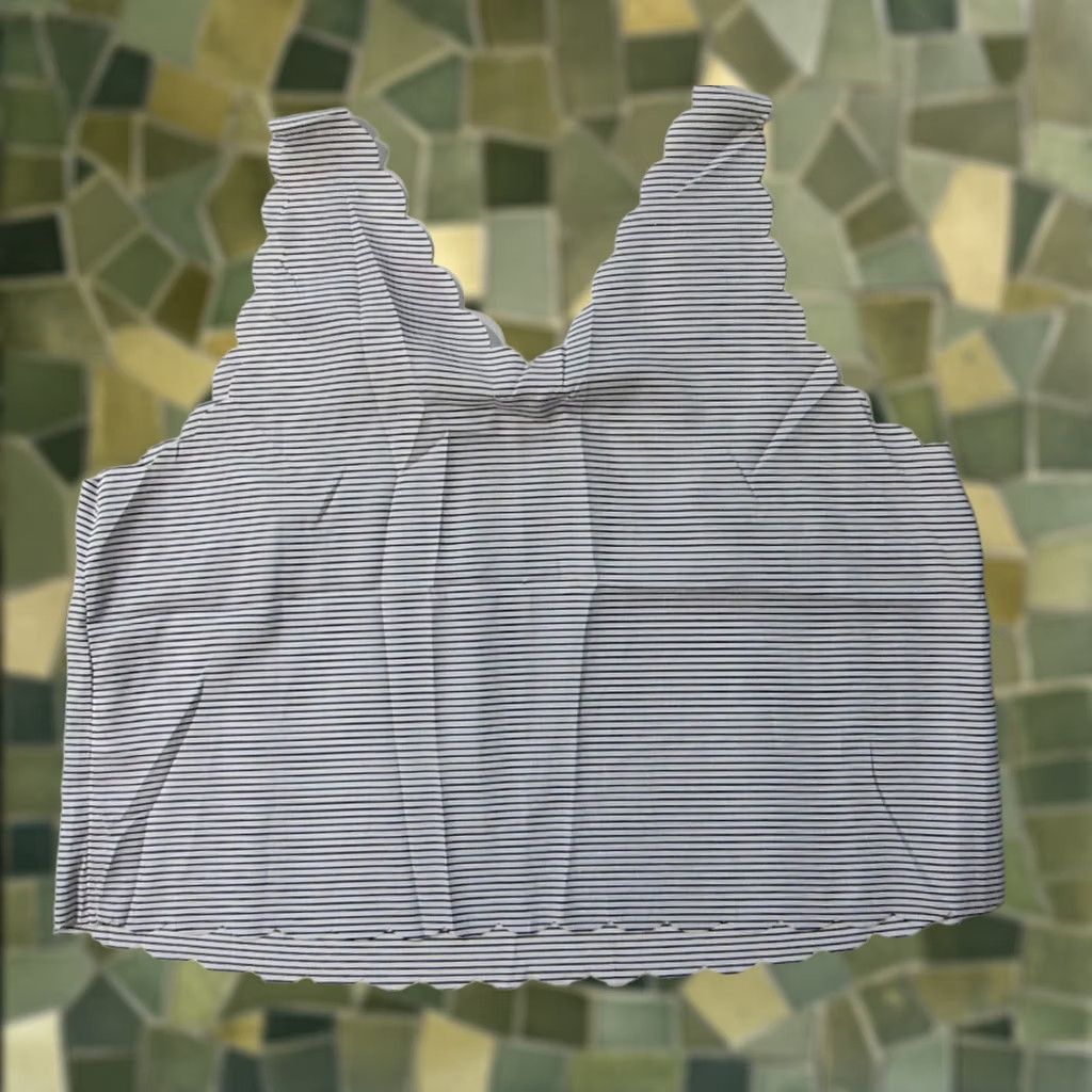 Vintage NWT Bongo Lightweight Black White Stripe Tank Top Blouse L Size L / US 10 / IT 46 - 1 Thumbnail