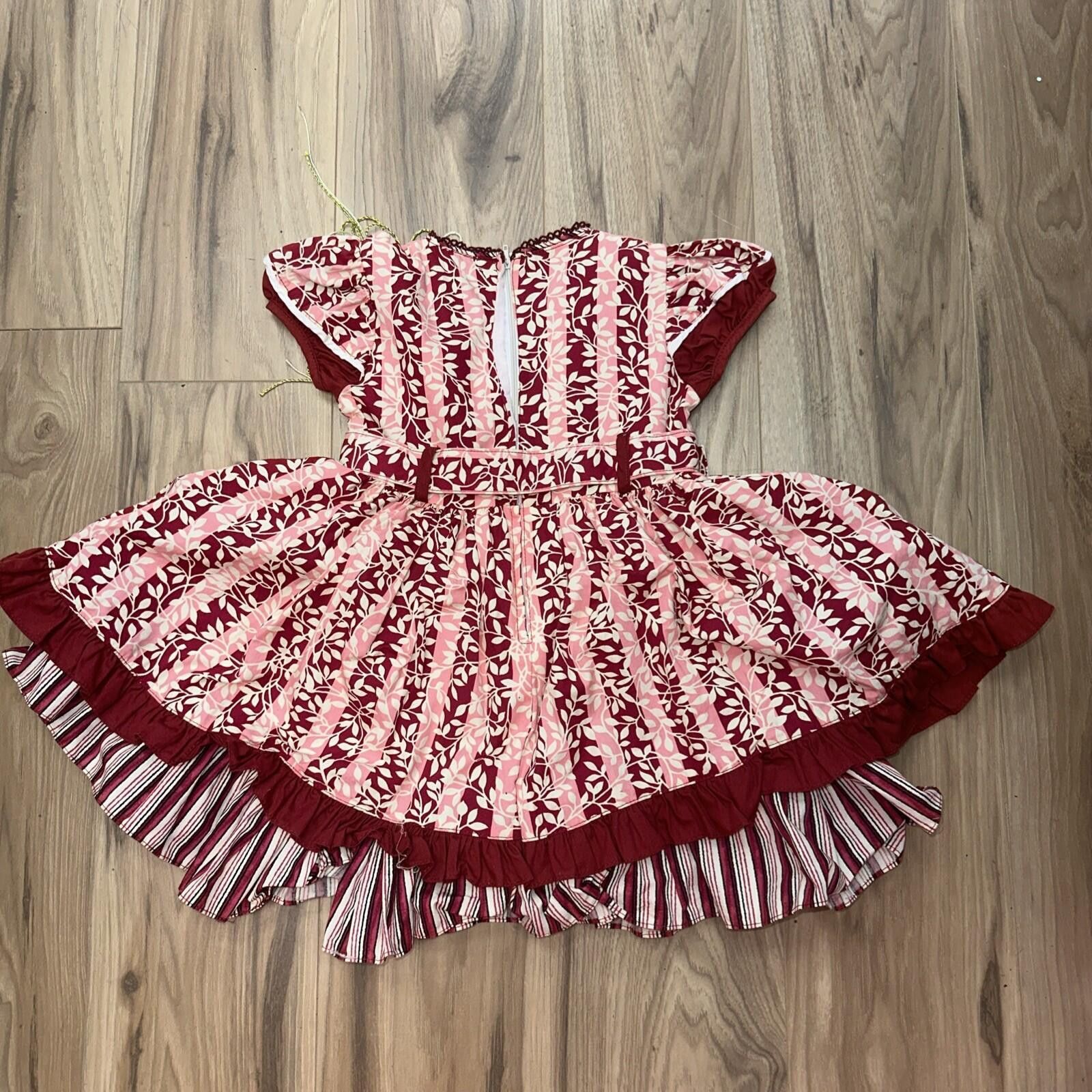Other Girls Burgundy A Line Floral Two Layer Dress Size 4 T Size ONE SIZE - 2 Thumbnail