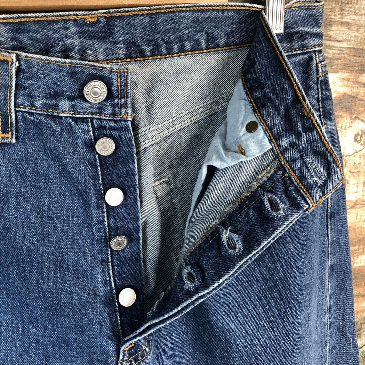 Levi's Levis 501 Blue Denim jeans Pants #A2601 Size 31" - 11 Thumbnail