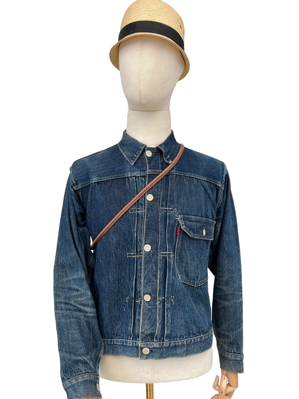 If Six Was Nine × Le Grande Bleu (L.G.B.) GOA Japan Patina Goat Goatskin Leather Bucket Bag Size ONE SIZE - 5 Thumbnail