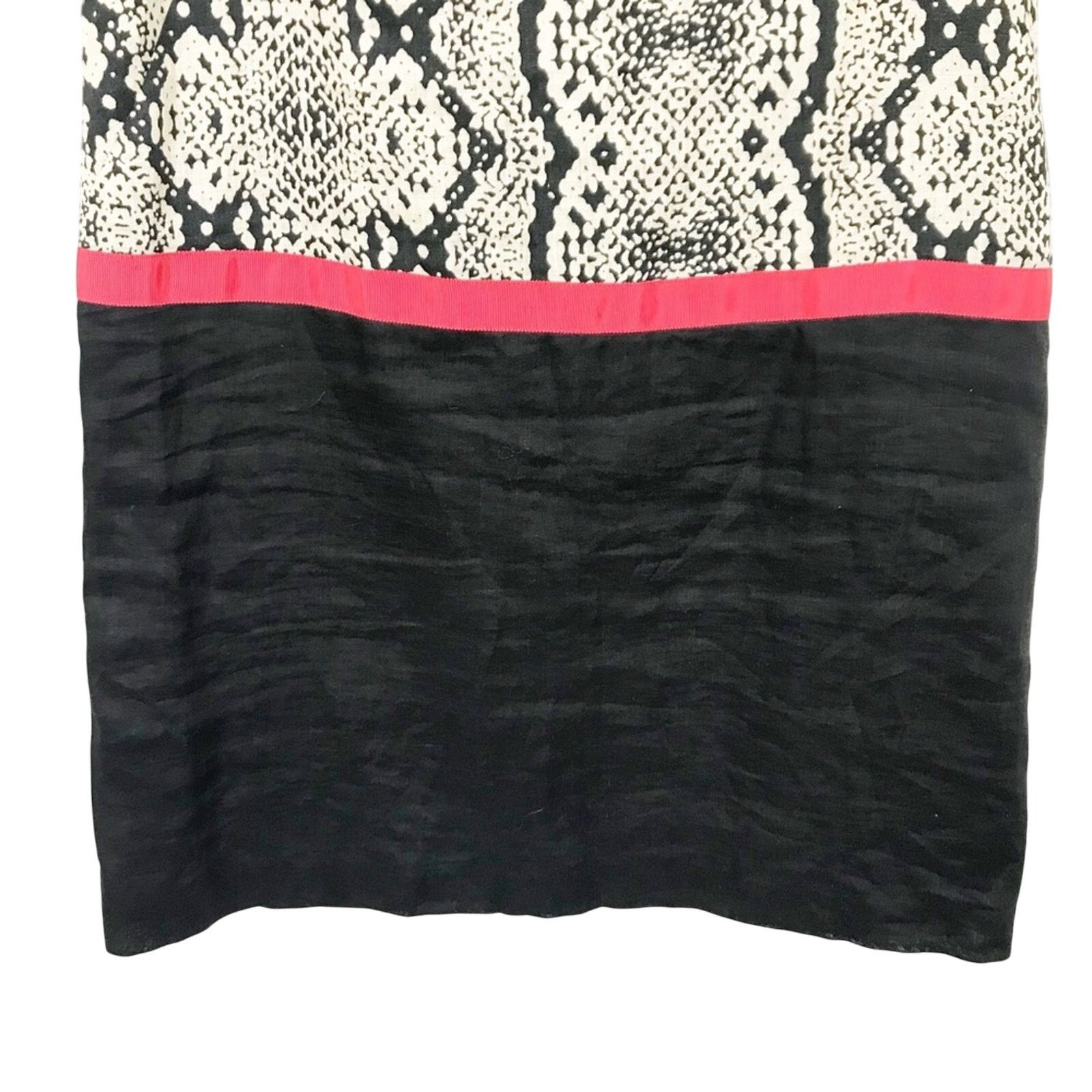 Loft Loft Linen Snake Skin Print Color Block Dress Sz 12P Size XL / US 12-14 / IT 48-50 - 5 Thumbnail