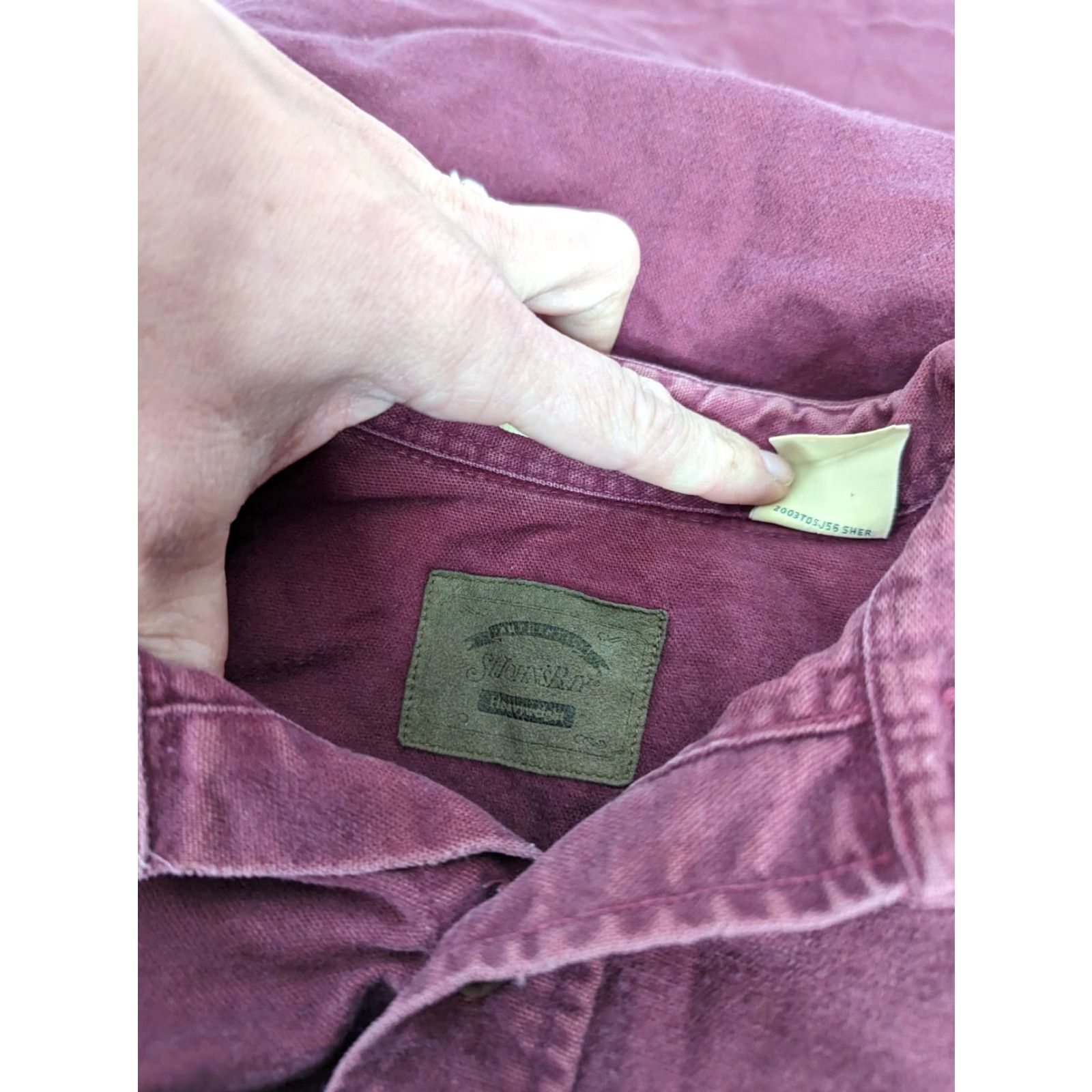 Vintage VINTAGE St. John's Bay Button-Down Shirt Men Large Red Chamois Cloth Long Sleeve T2F Shirt Size US L / EU 52-54 / 3 - 5 Thumbnail