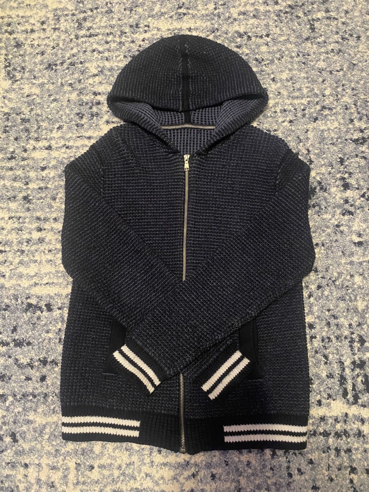 Vintage Knit Zip-Up Hoodie Size US S / EU 44-46 / 1 - 1 Thumbnail