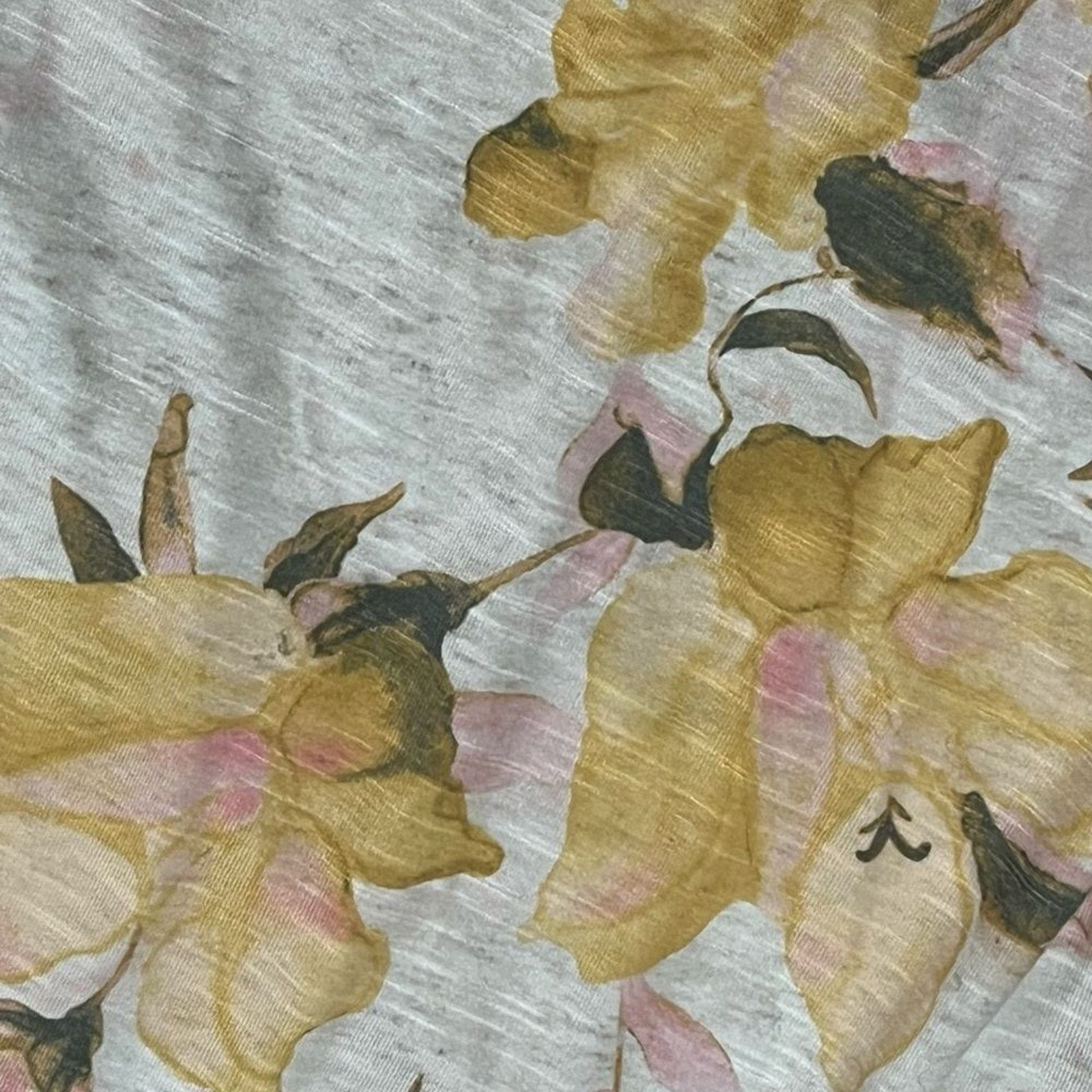Vintage Democracy Tee Floral Side Tie Short Sleeve Crewneck Cream M Size M / US 6-8 / IT 42-44 - 4 Thumbnail
