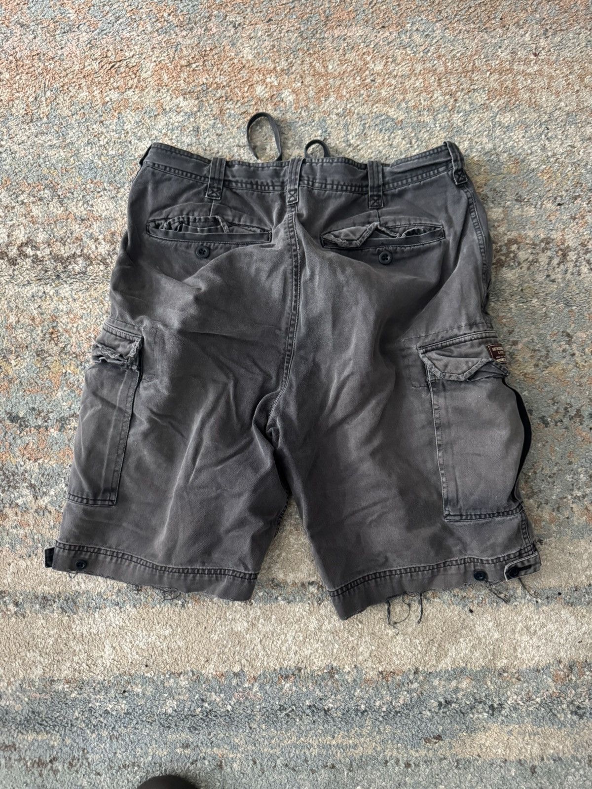 American Eagle Outfitters VTG American Eagle y2k Grey faded Cargo Shorts 34 Size US 34 / EU 50 - 6 Thumbnail