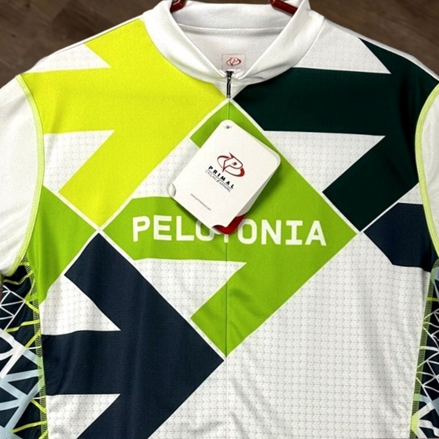 Vintage Primal Cycling Jersey Shirt Adult XL Green White Geometric Athletic Mens NEW Size US XL / EU 56 / 4 - 1 Thumbnail