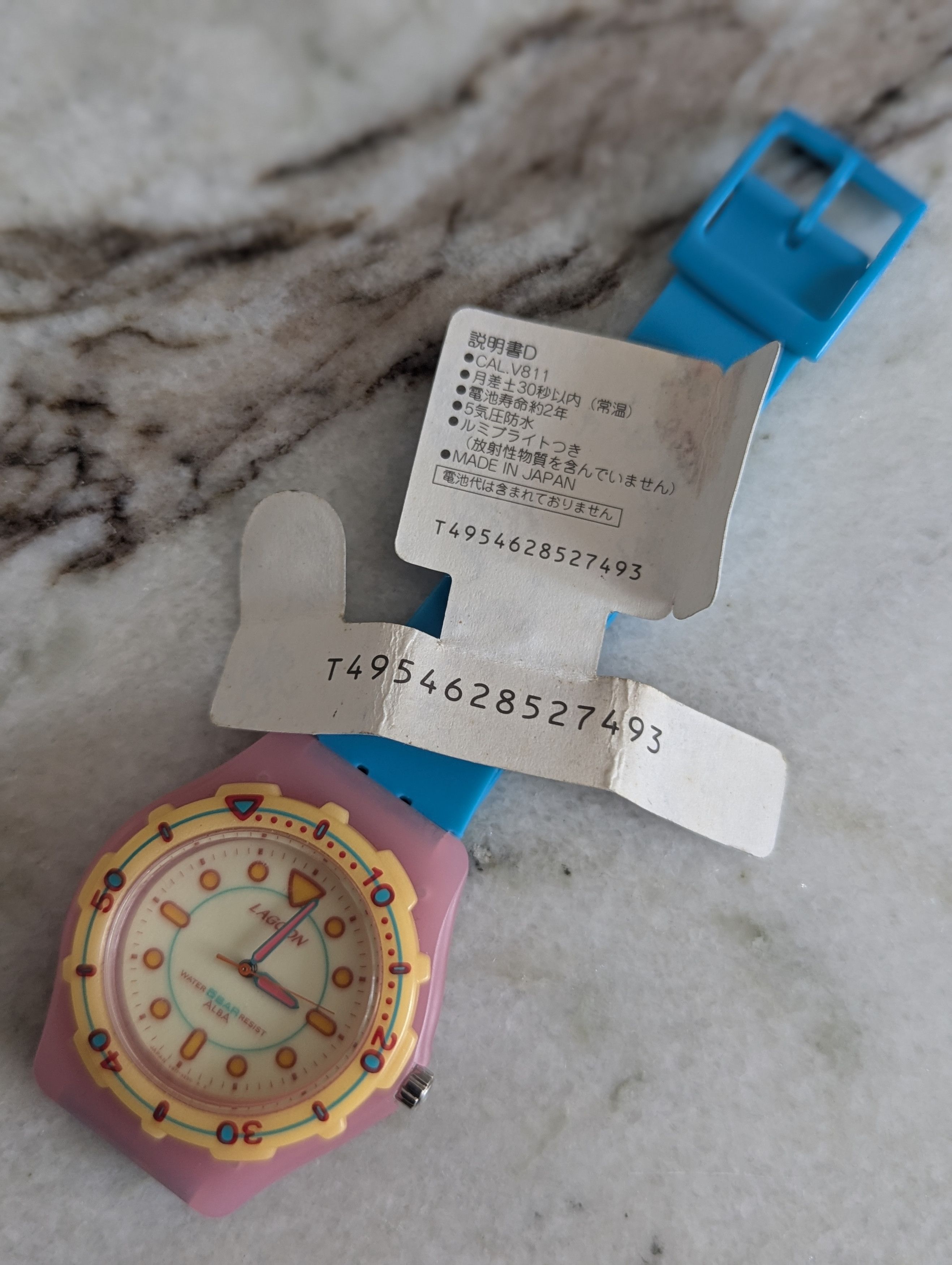 ALBA NOS 1994 Seiko Alba Lagoon AMRF015 Full Lume Watch Size 38 - 4 Thumbnail