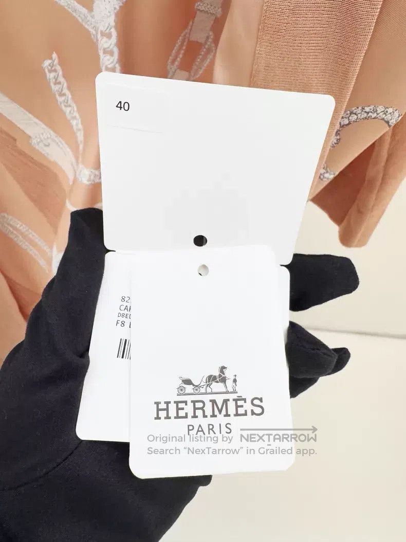 Hermes Hermes Pink Brown Silk Long Open Cardigan Size XXS / US 00 / IT 34 - 5 Thumbnail
