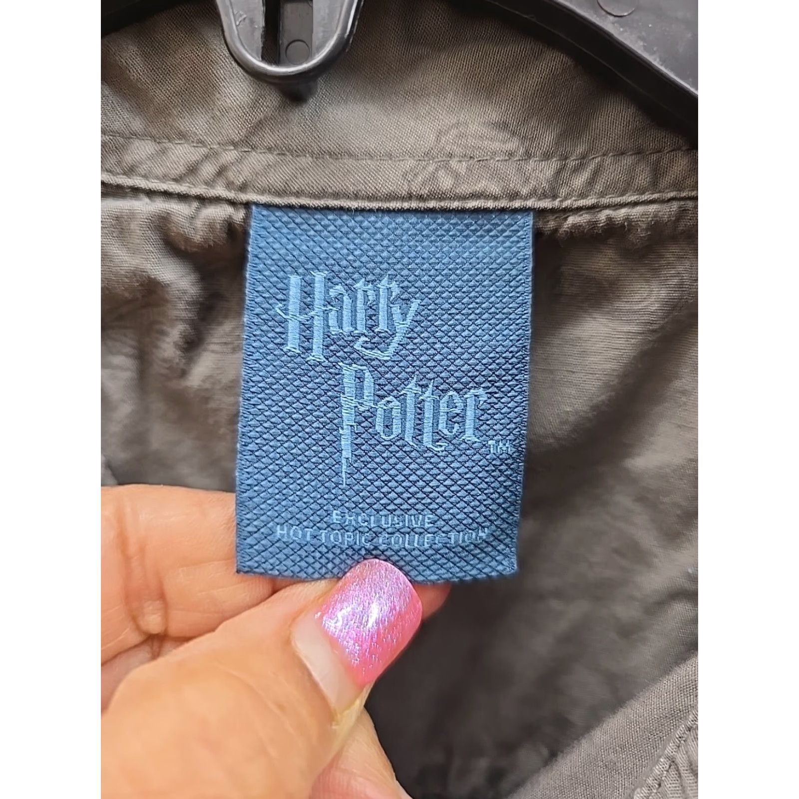 Vintage Harry Potter Shirt Button-Up Gray Horcrux Allover Pattern Short Sleeve Men's S Size US S / EU 44-46 / 1 - 5 Thumbnail