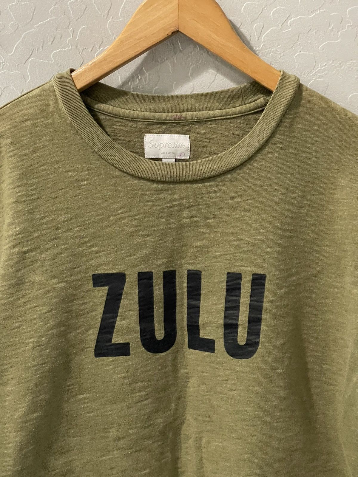 Designer × Supreme Supreme ZULU Olive Green L/S Shirt Size Large Size US L / EU 52-54 / 3 - 2 Thumbnail