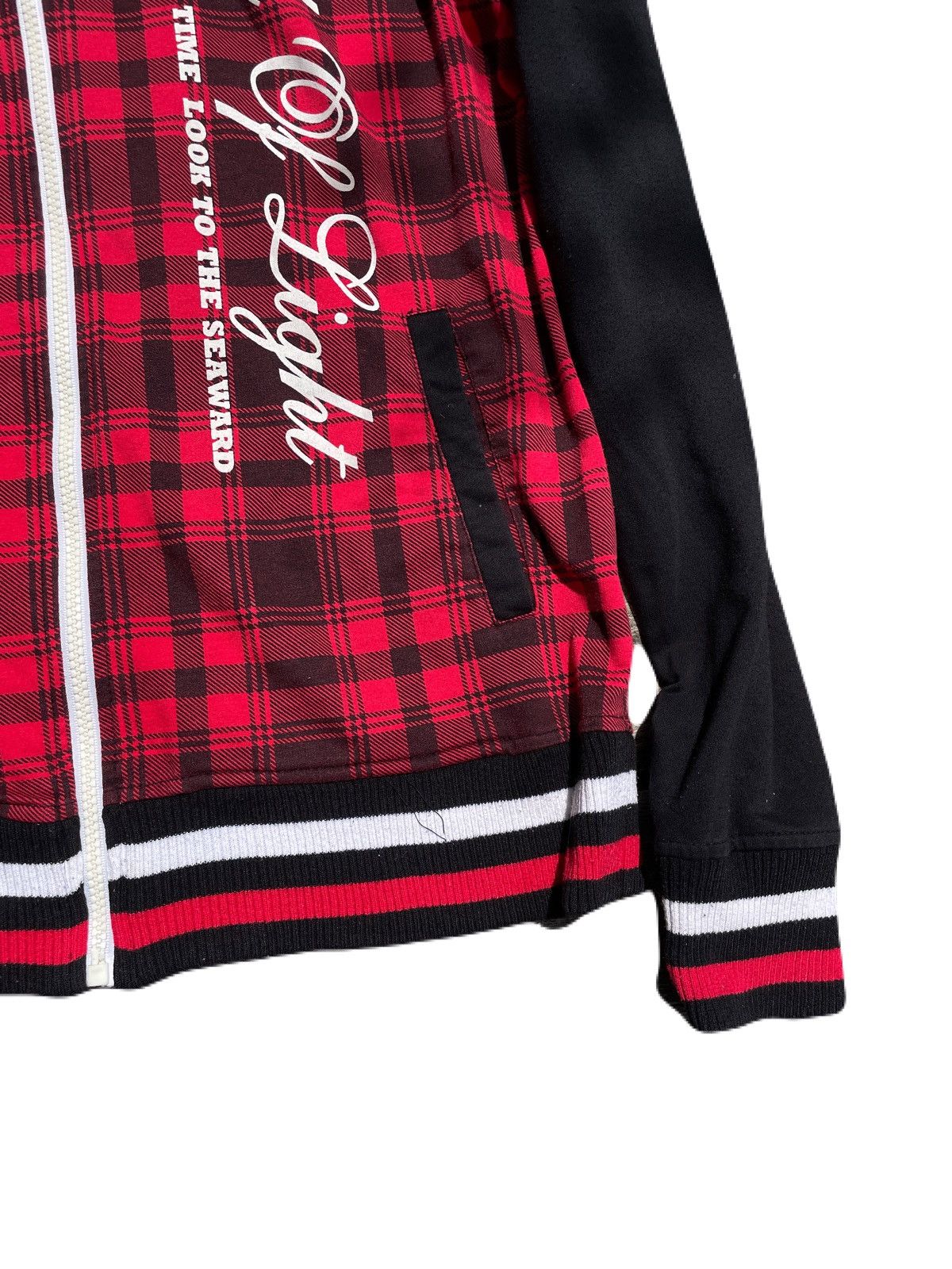 If Six Was Nine 2000s Japanese archive Vkei Poem Plaid Zip-Up Hoodie Y2K Size US M / EU 48-50 / 2 - 6 Thumbnail