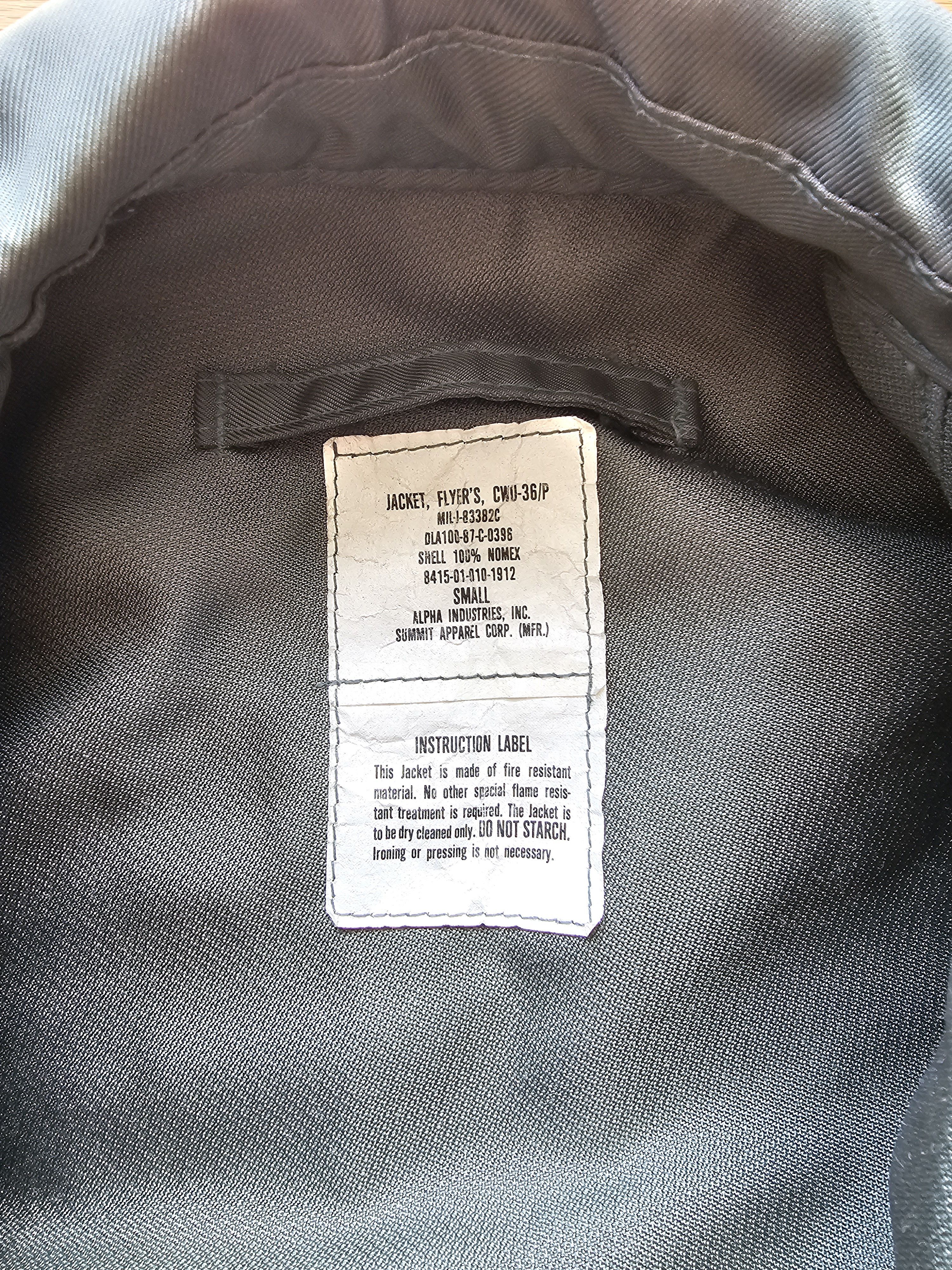 Alpha Industries Vintage 100% Nomex Alpha Industries CWU-36/P Jacket - S Size US S / EU 44-46 / 1 - 3 Thumbnail