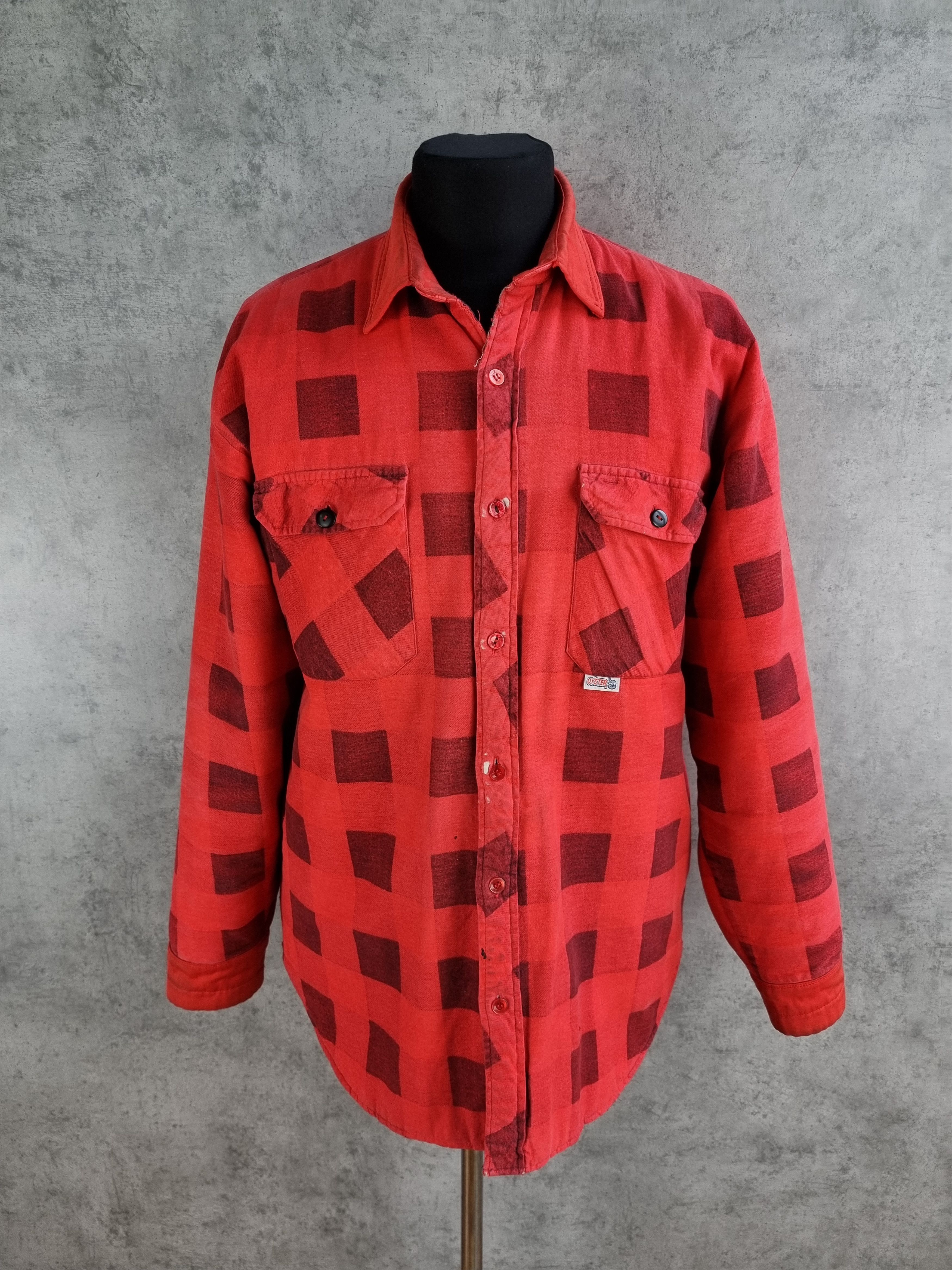 Le Laboureur × Vintage 80s Rare Quilted Plaid Worked Over Shirt Grunge Thrashed Size US L / EU 52-54 / 3 - 3 Thumbnail