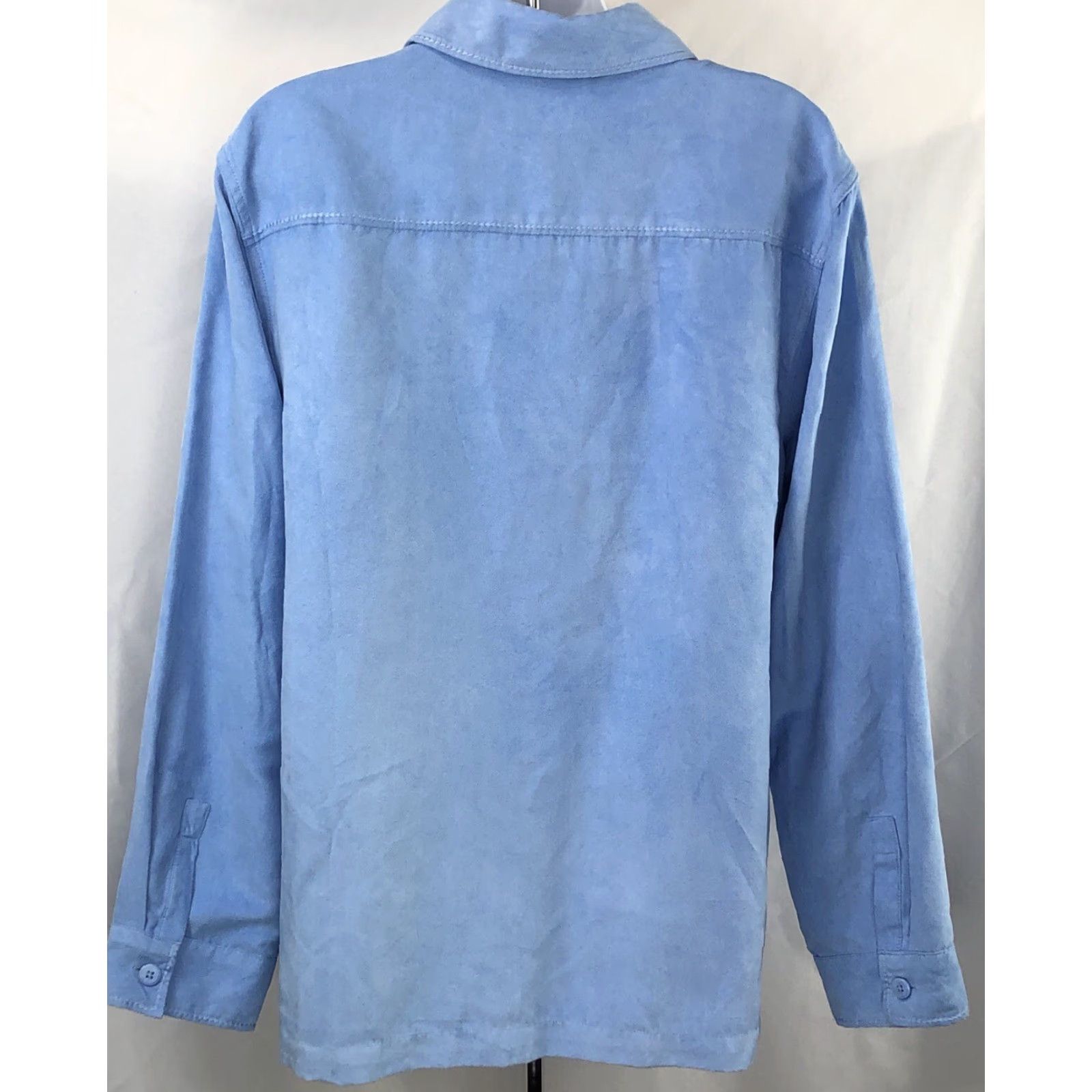 Croft & Barrow Croft Barrow Button-Up Shacket Top XL Blue Pockets Crochet Western Shacket Croft Barrow Women Button-Up Casual Western Blue XL Pockets Shacket Size XL / US 12-14 / IT 48-50 - 3 Thumbnail