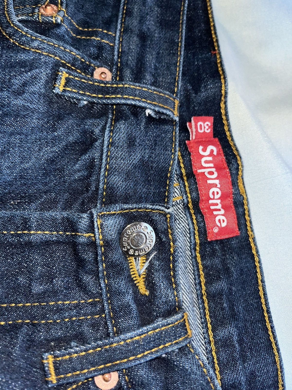 Supreme Supreme selvedge, slim jeans Size US 30 / EU 46 - 4 Thumbnail
