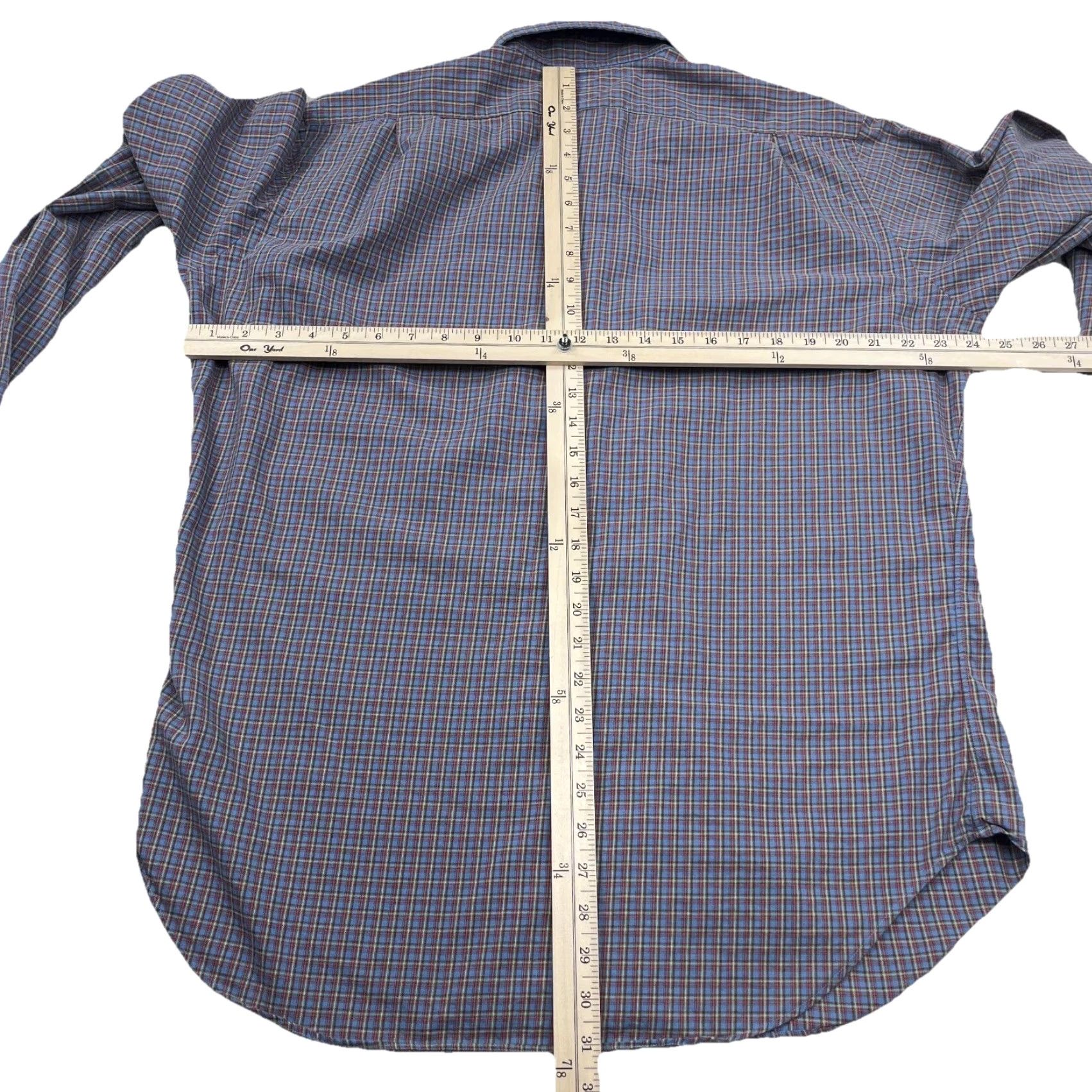 Polo Ralph Lauren VINTAGE Polo Ralph Lauren Flannel Shirt Men Large Blue Brown Button Up Stanton Plaid A11 Size US L / EU 52-54 / 3 - 7 Thumbnail