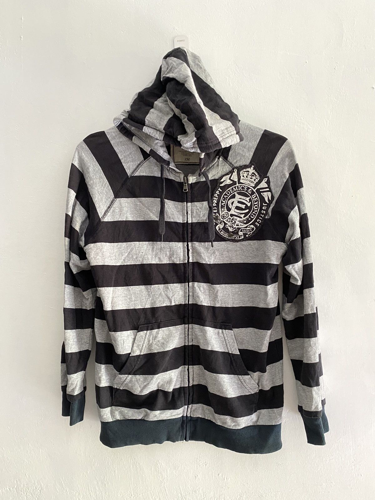 If Six Was Nine × Japanese Brand × Le Grande Bleu (L.G.B.) Japanese E-junior striped hoodie Size US L / EU 52-54 / 3 - 1 Thumbnail