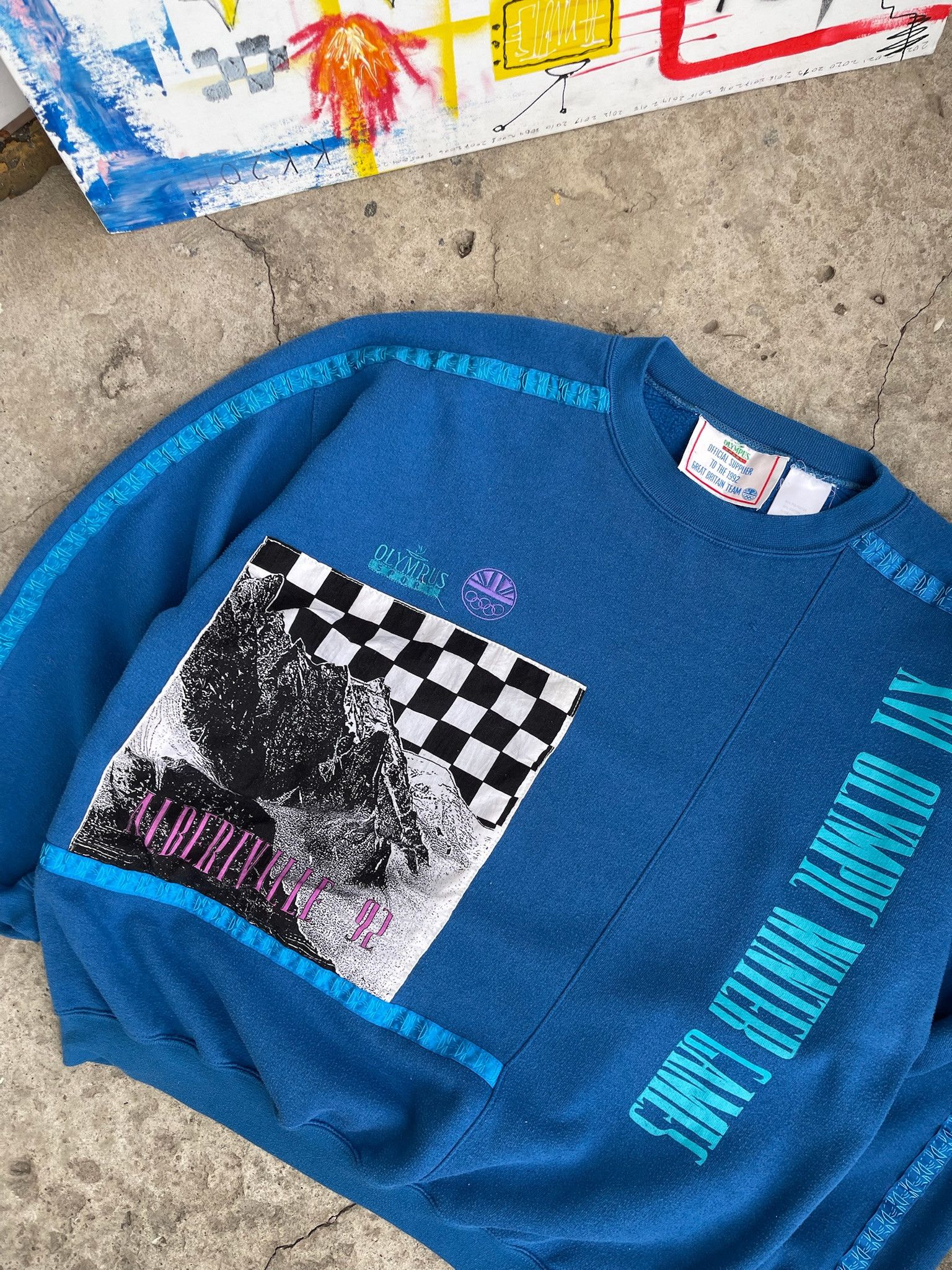 USA Olympics Vintage 1992 Olympic Winter Games Sport sweatshirt France Size US M / EU 48-50 / 2 - 11 Thumbnail