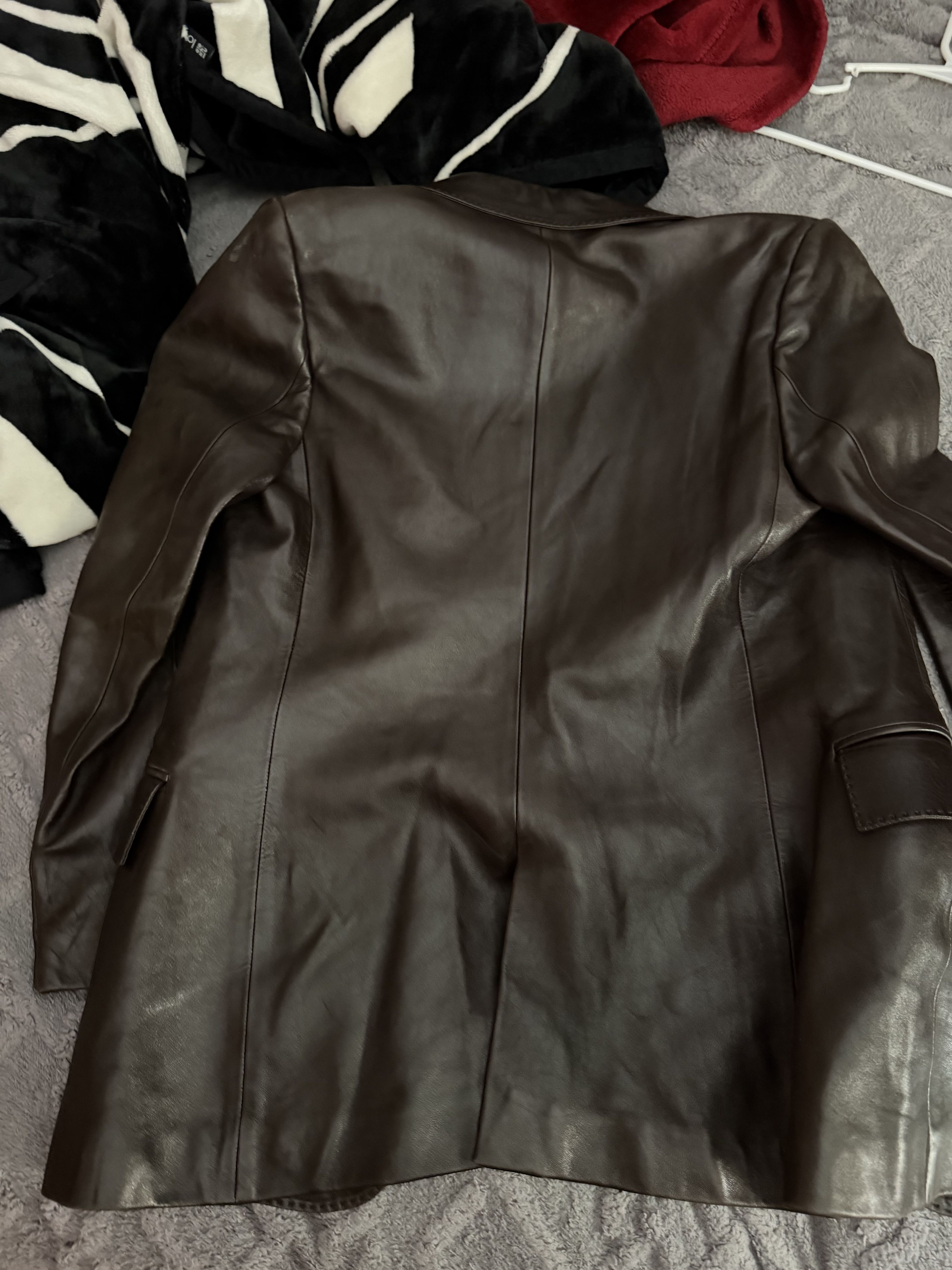 Gucci gucci brown leather blazer - made in italy - size 44 Size M / US 6-8 / IT 42-44 - 5 Thumbnail