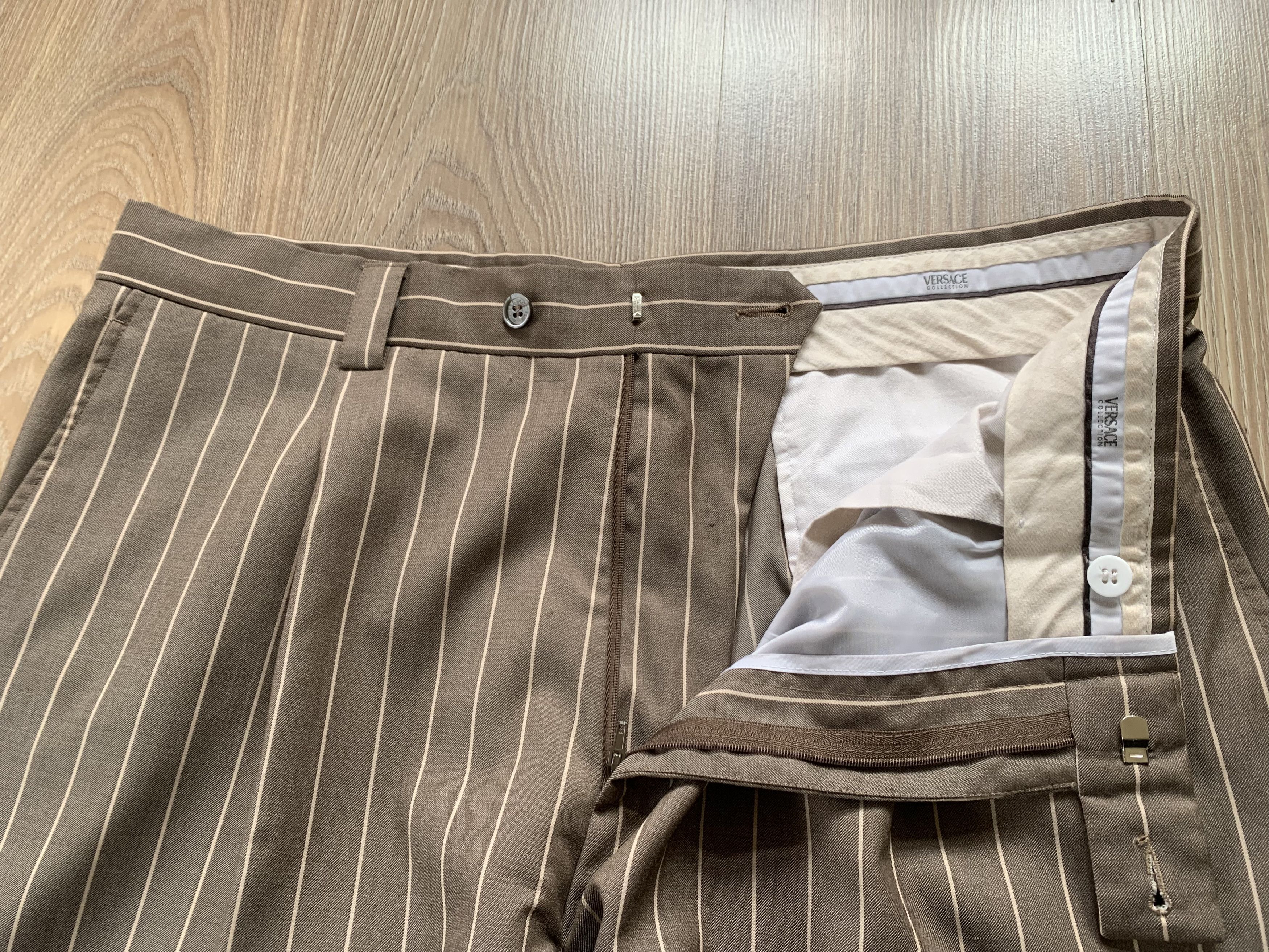 Versace Vintage Versace Collection Stripe Men's Double Suit Size 50L - 14 Thumbnail