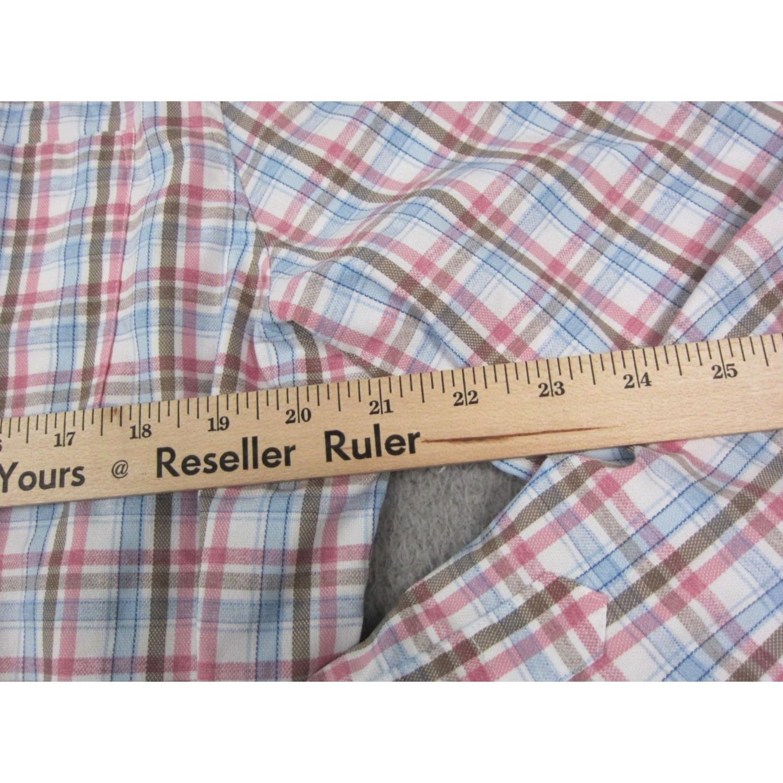 johnnie-O Johnnie-O Shirt Mens Large Pink Brown Plaid Button-Up Casual Classic Comfort Size US L / EU 52-54 / 3 - 7 Thumbnail