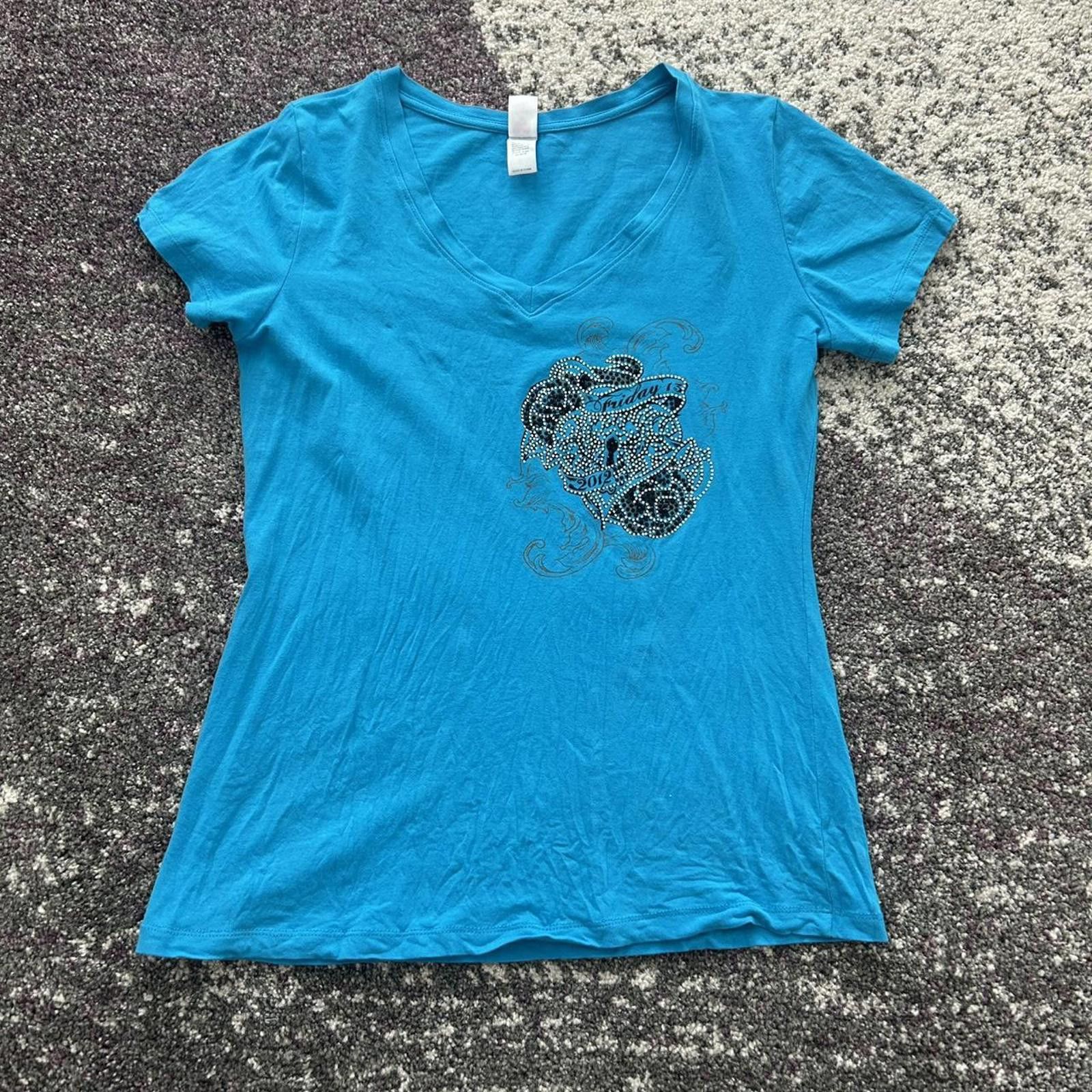 Other Destination 13 Rhinestone Angel Wing Tee — Port Dover 2012 Size XL / US 12-14 / IT 48-50 - 2 Thumbnail