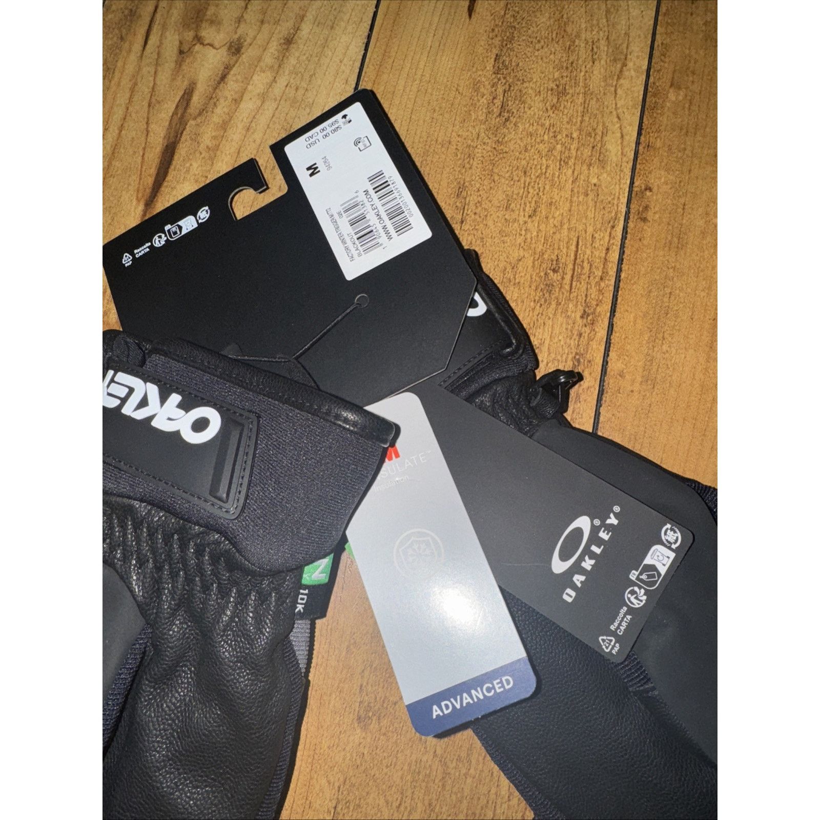 Oakley Oakley 3M Thinsulate Mitten Gloves Black Med Heat Touch Size ONE SIZE - 3 Thumbnail