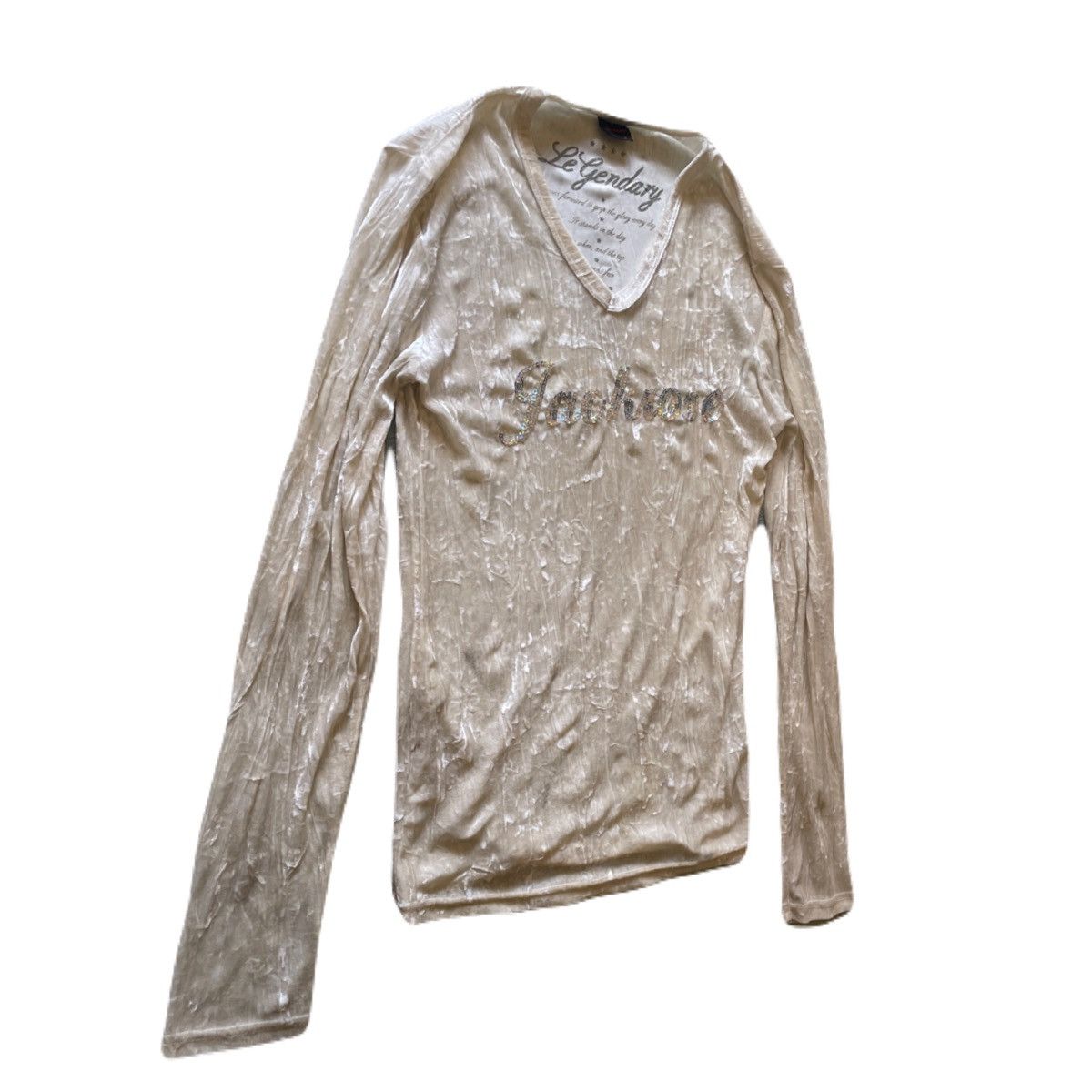If Six Was Nine 2000s Jackrose Velour Sequin Long Sleeve Tee archive Size US M / EU 48-50 / 2 - 3 Thumbnail